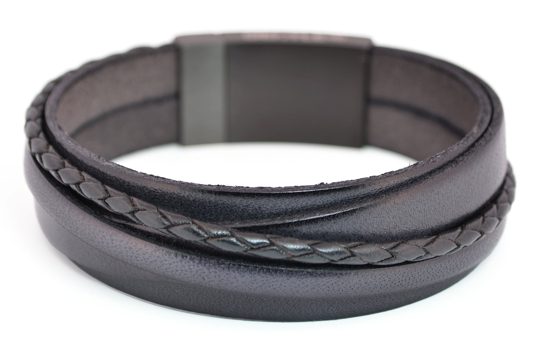 Lederarmband CROSS-BRAID | Taupe