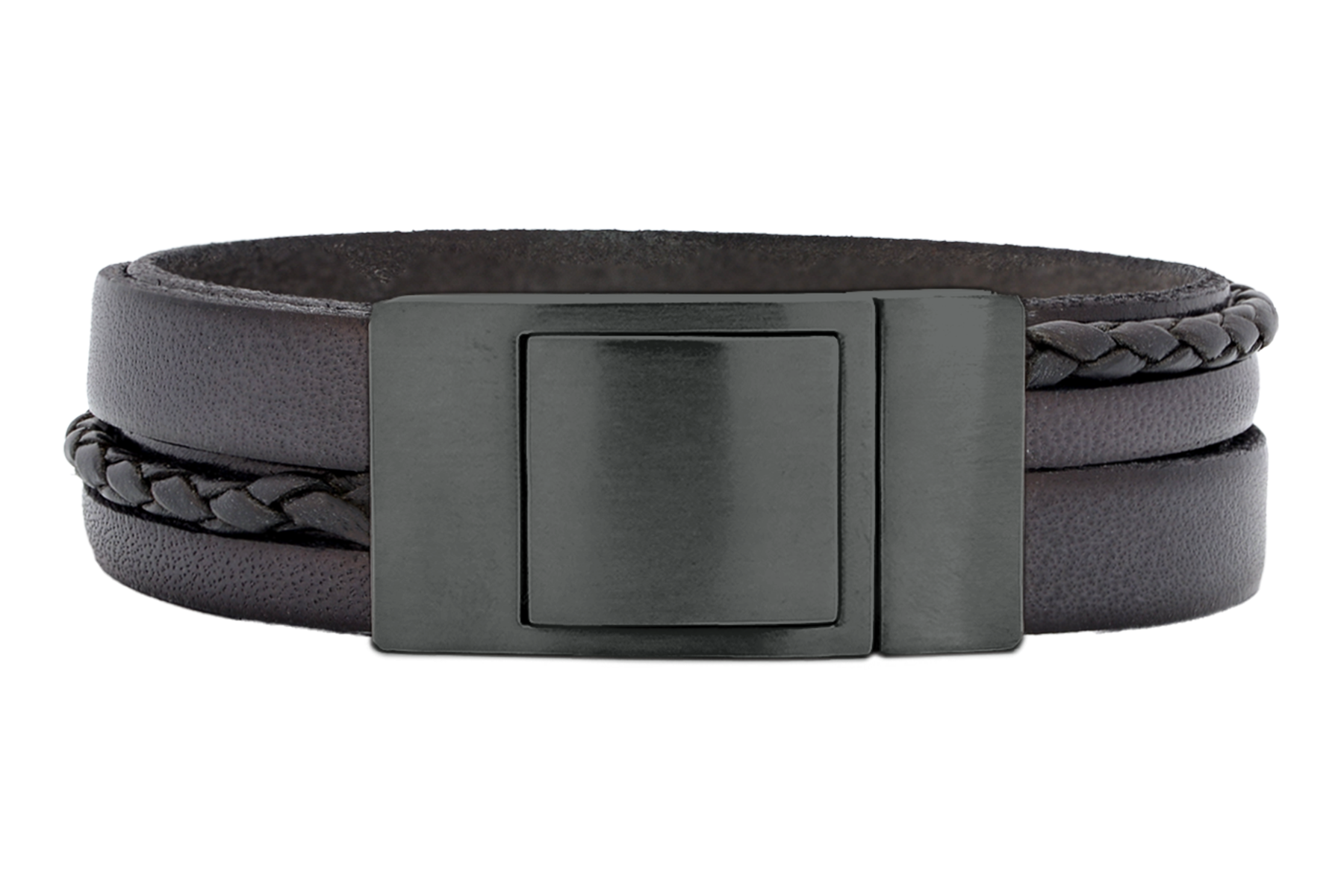 Lederarmband CROSS-BRAID | Taupe