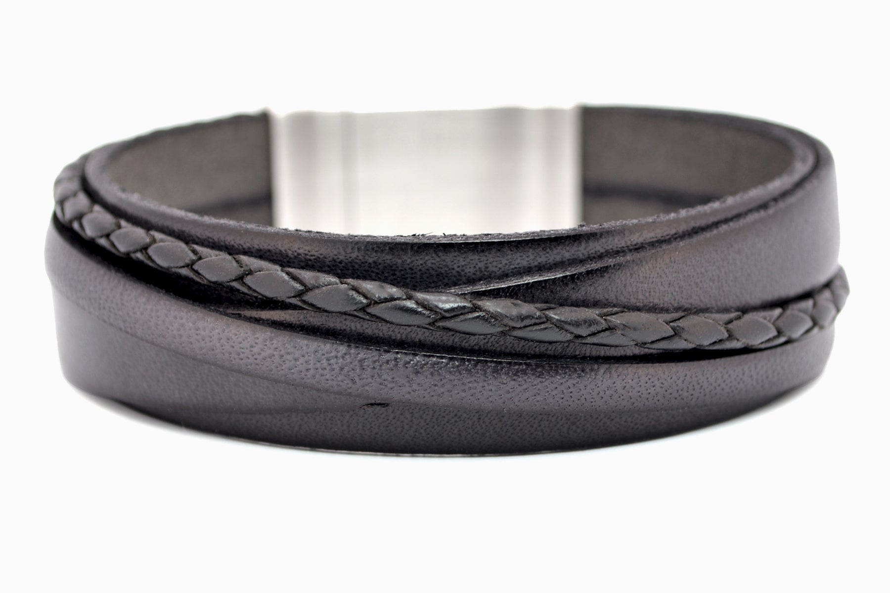 Lederarmband CROSS-BRAID | Taupe