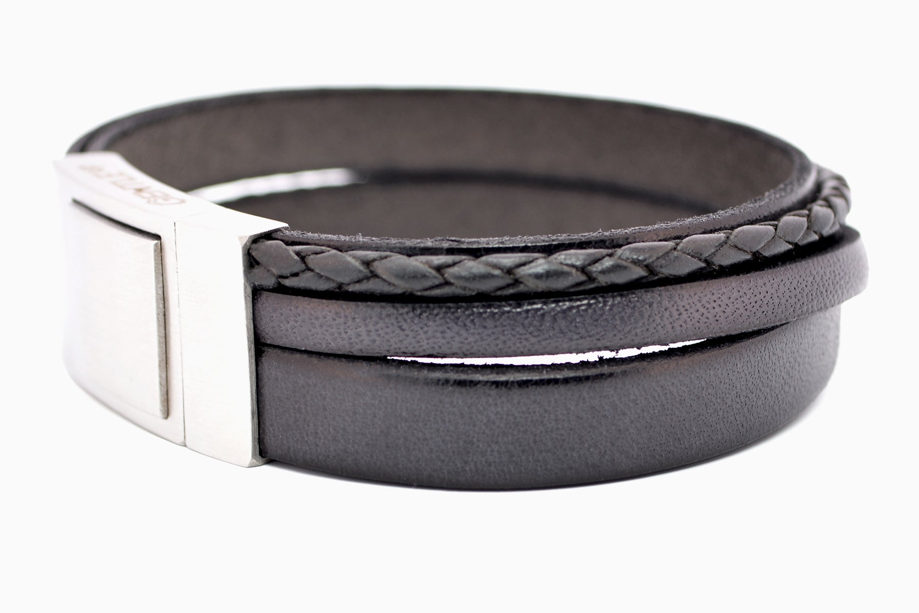 Lederarmband CROSS-BRAID | Taupe