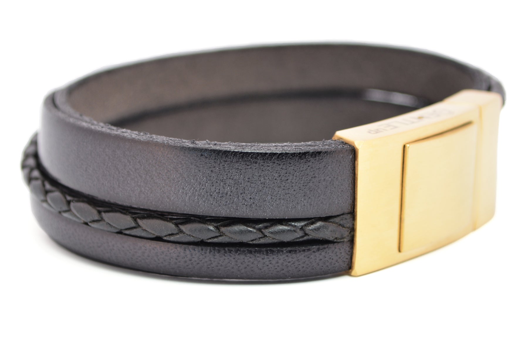 Lederarmband CROSS-BRAID | Taupe