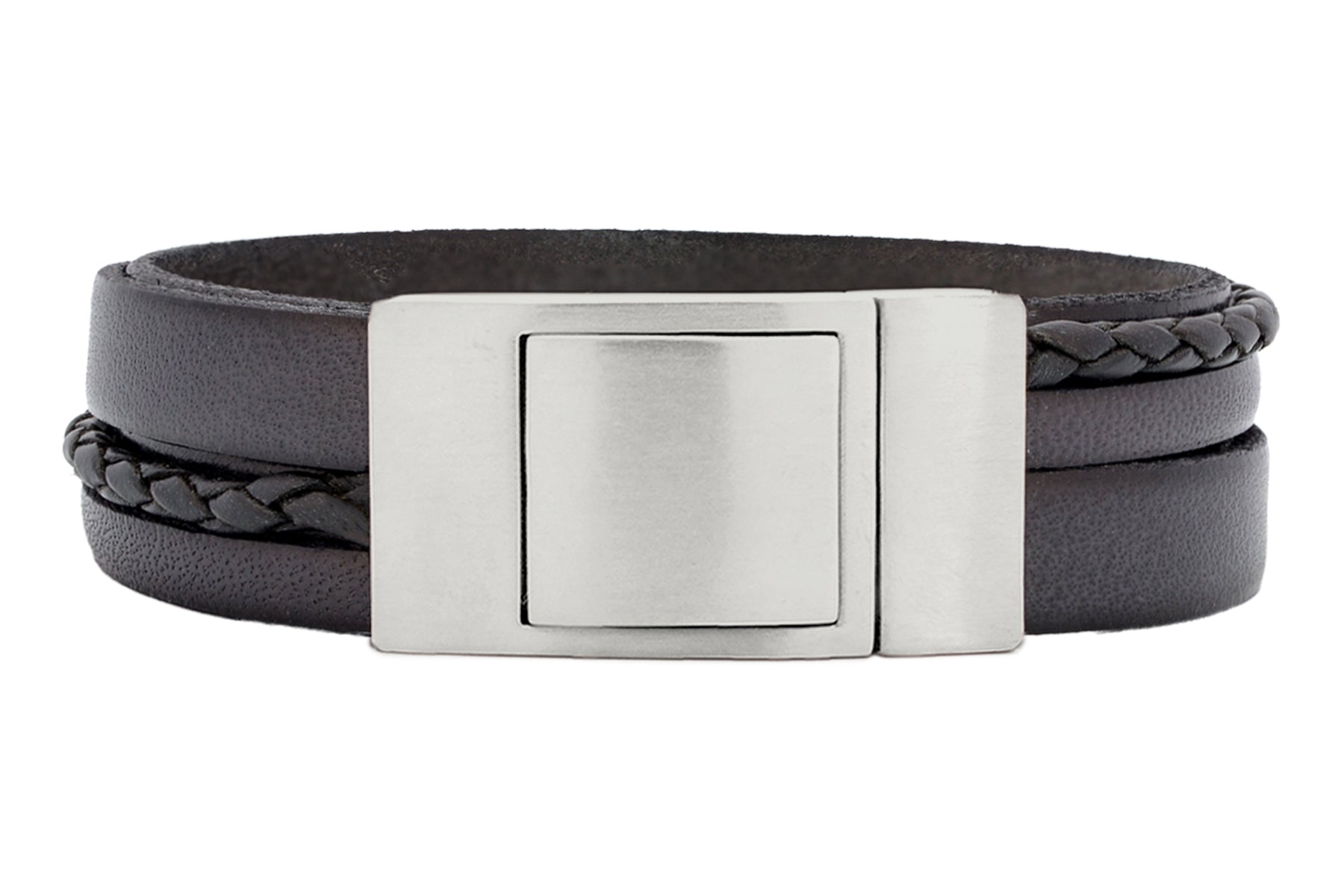 Lederarmband CROSS-BRAID | Taupe