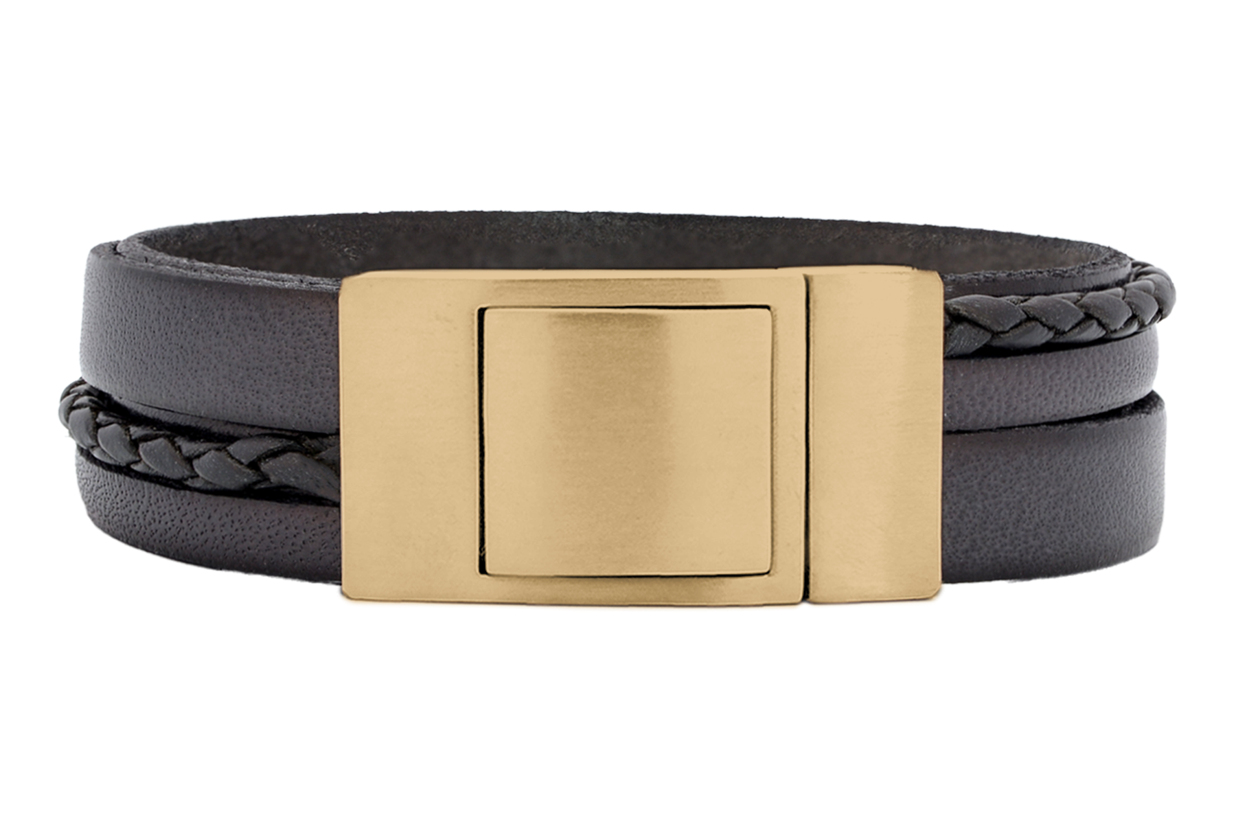 Lederarmband CROSS-BRAID | Taupe