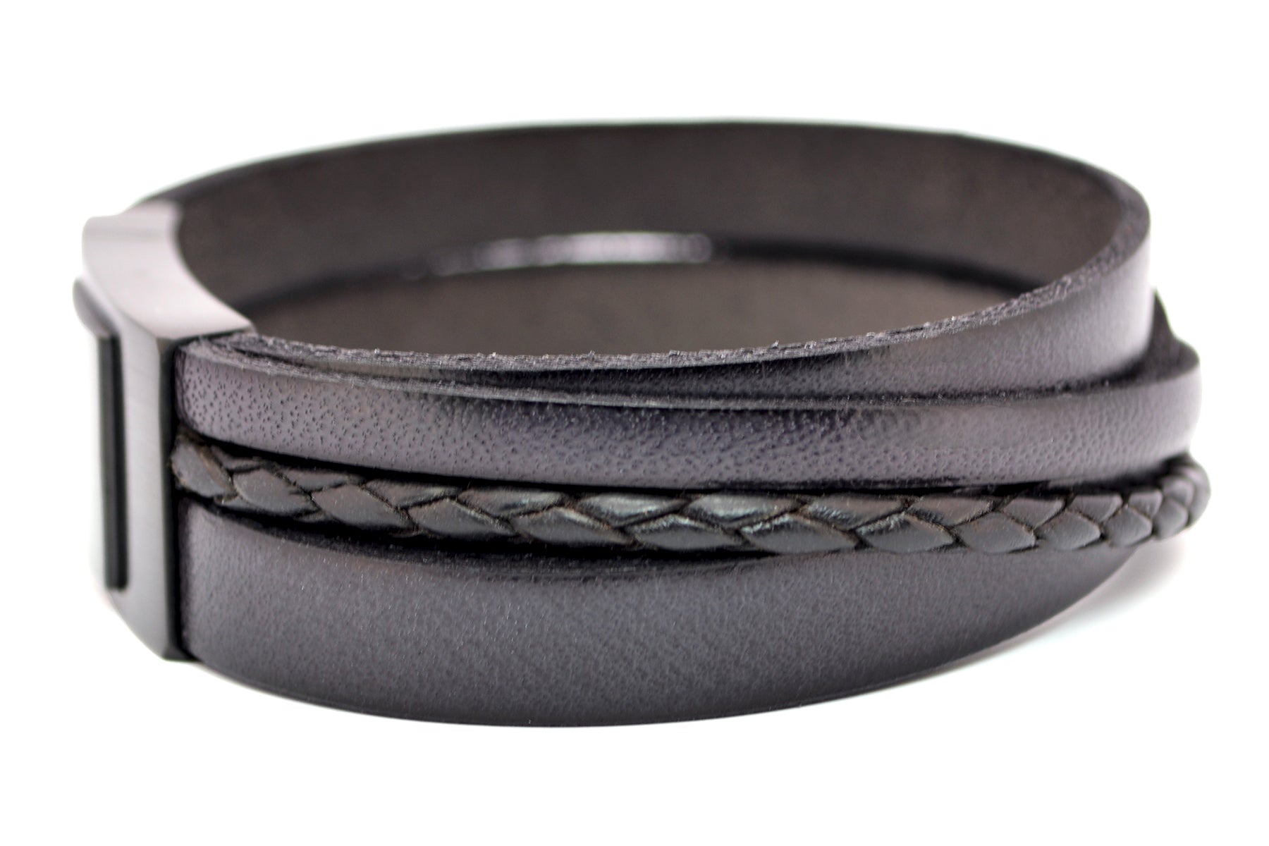 Lederarmband CROSS-BRAID | Taupe