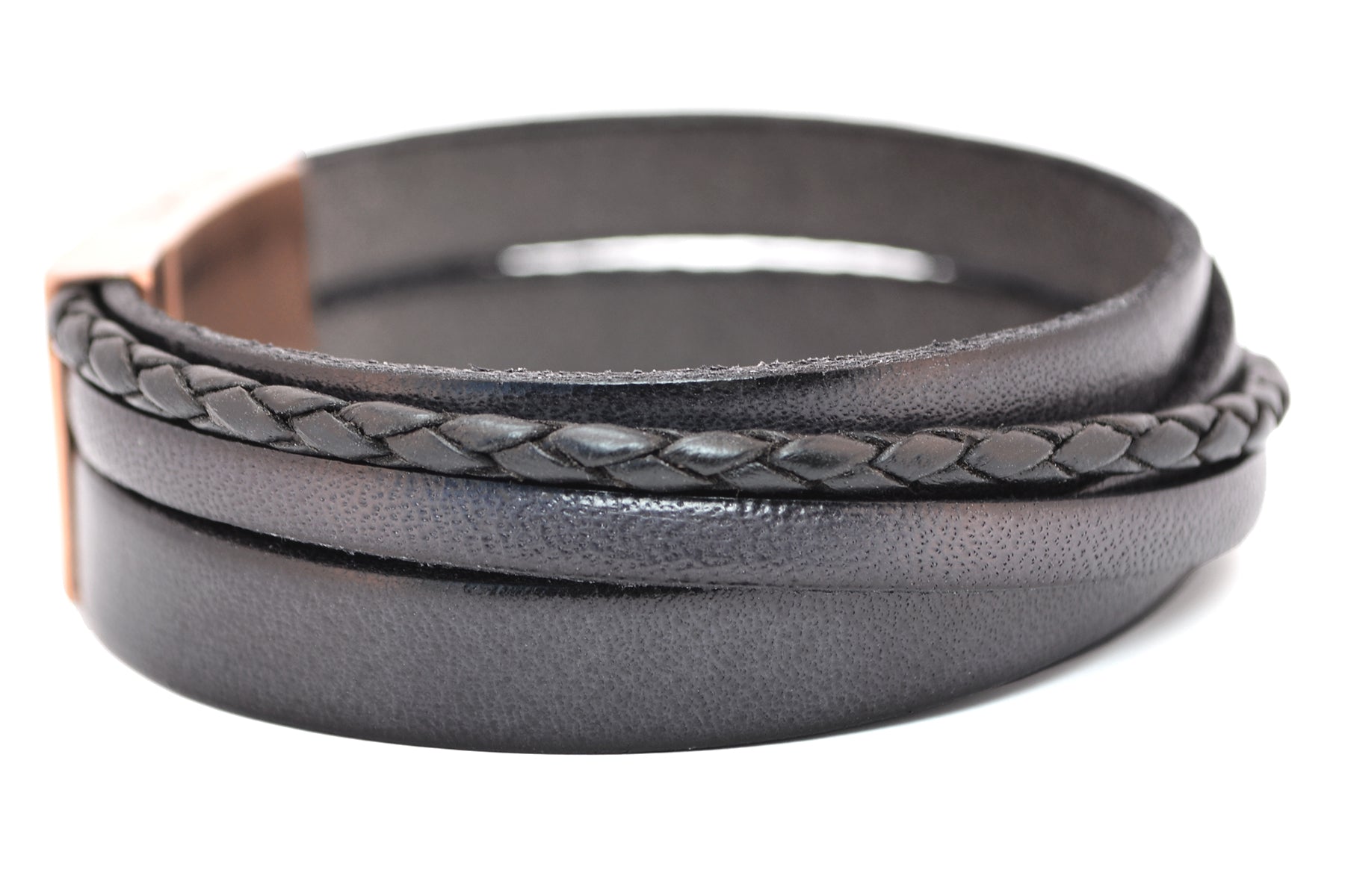 Lederarmband CROSS-BRAID | Taupe