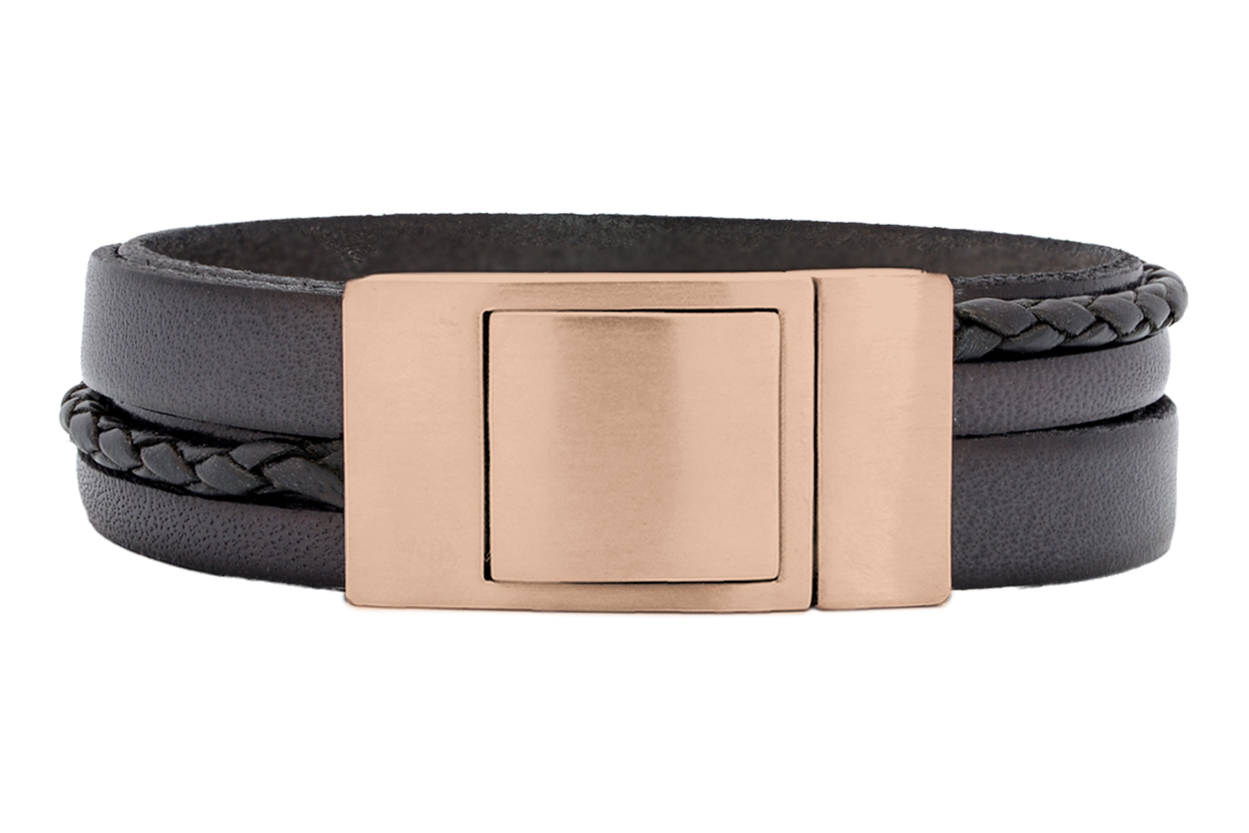 Lederarmband CROSS-BRAID | Taupe