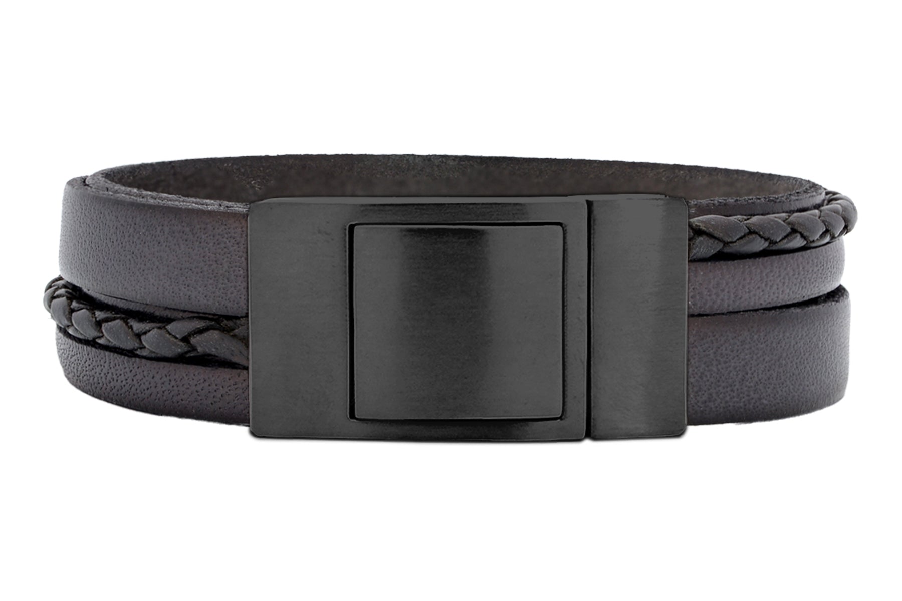 Lederarmband CROSS-BRAID | Taupe