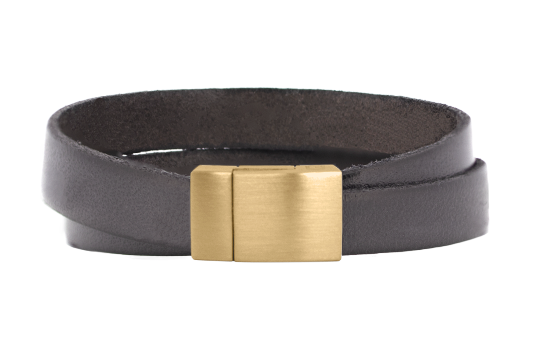 Wickelarmband Flat | Leder Taupe