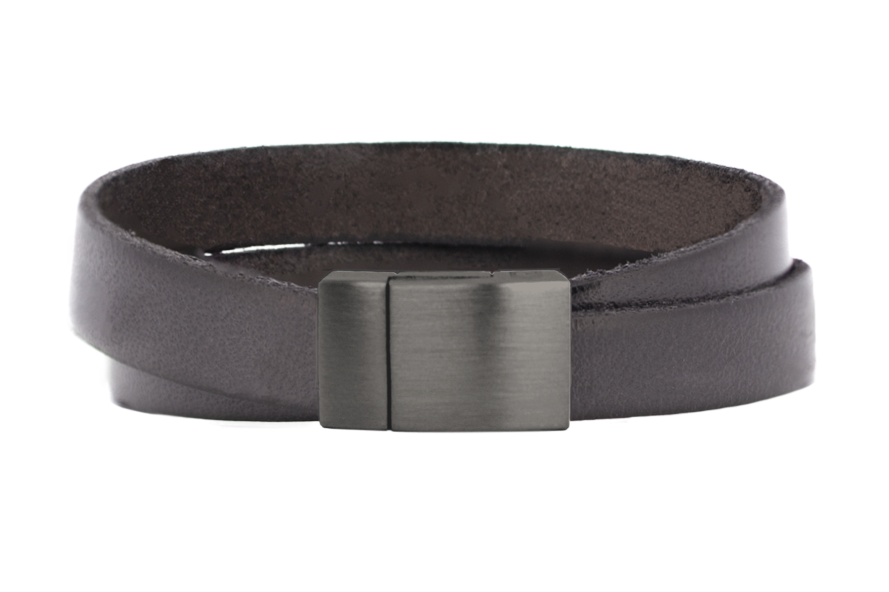 Wickelarmband Flat | Leder Taupe