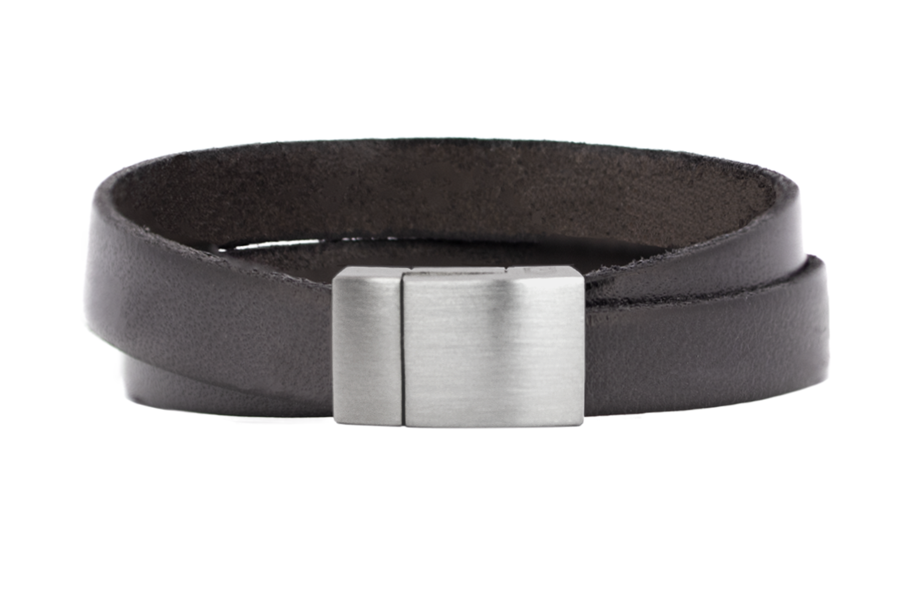 Wickelarmband Flat | Leder Taupe