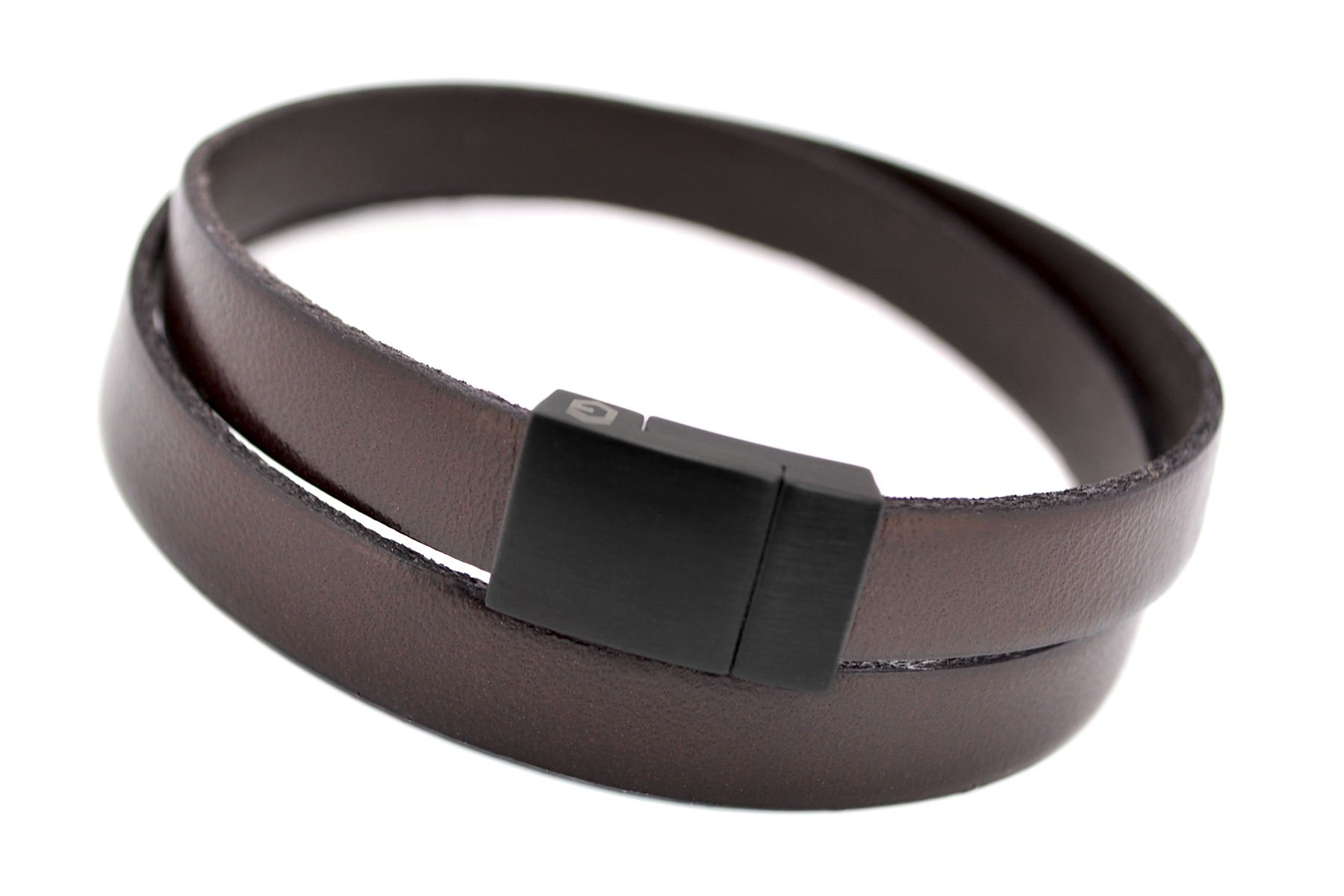 Wickelarmband FLAT | Leder Dunkelbraun