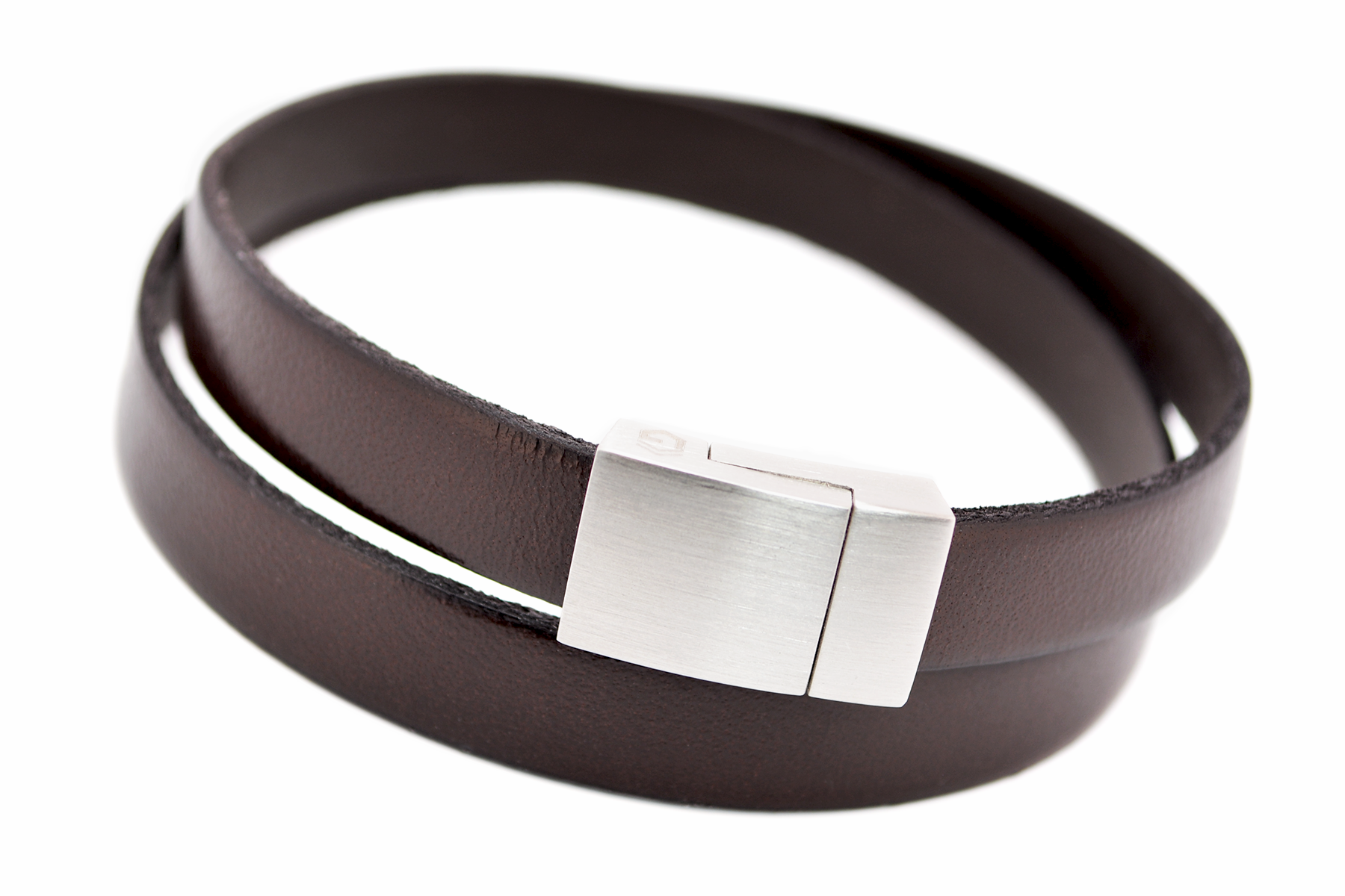 Wickelarmband FLAT | Leder Dunkelbraun