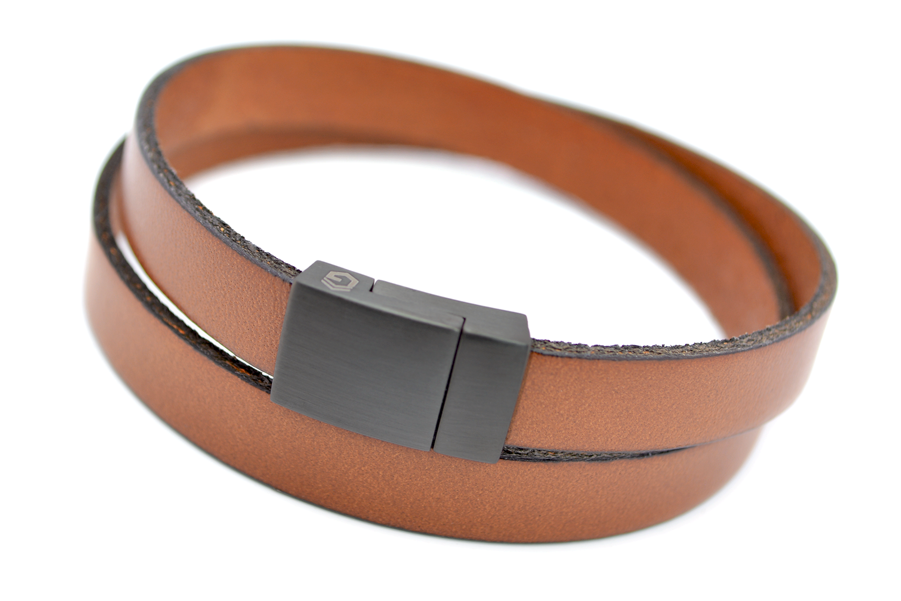 Wickelarmband FLAT | Leder Hellbraun