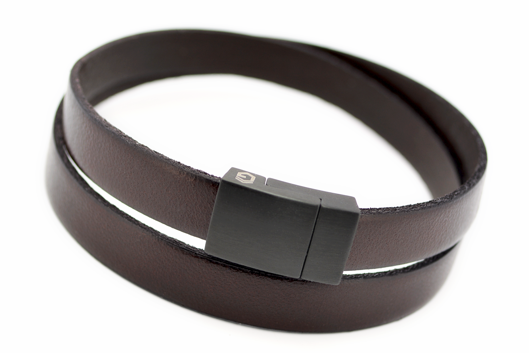 Wickelarmband FLAT | Leder Dunkelbraun
