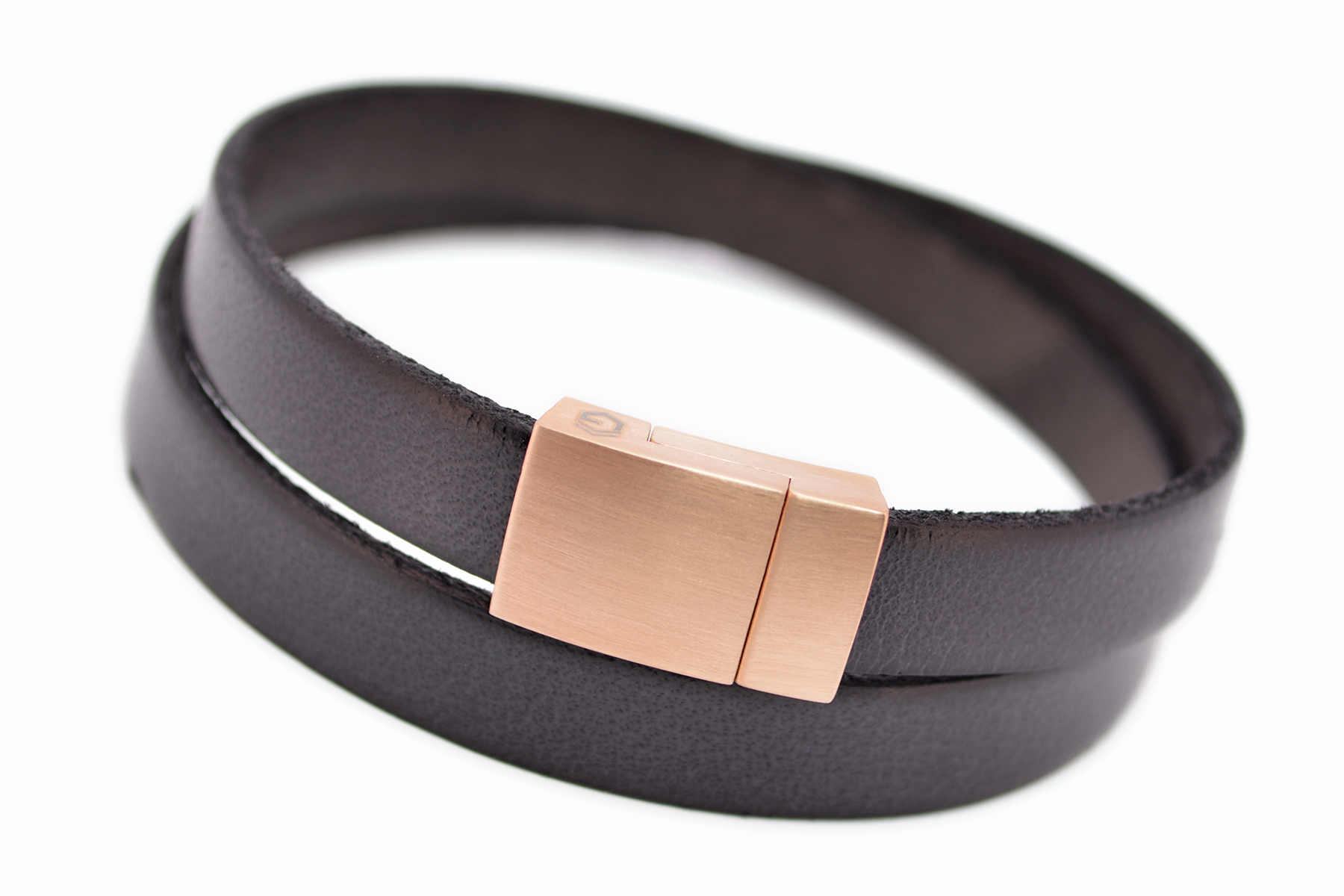 Wickelarmband Flat | Leder Taupe