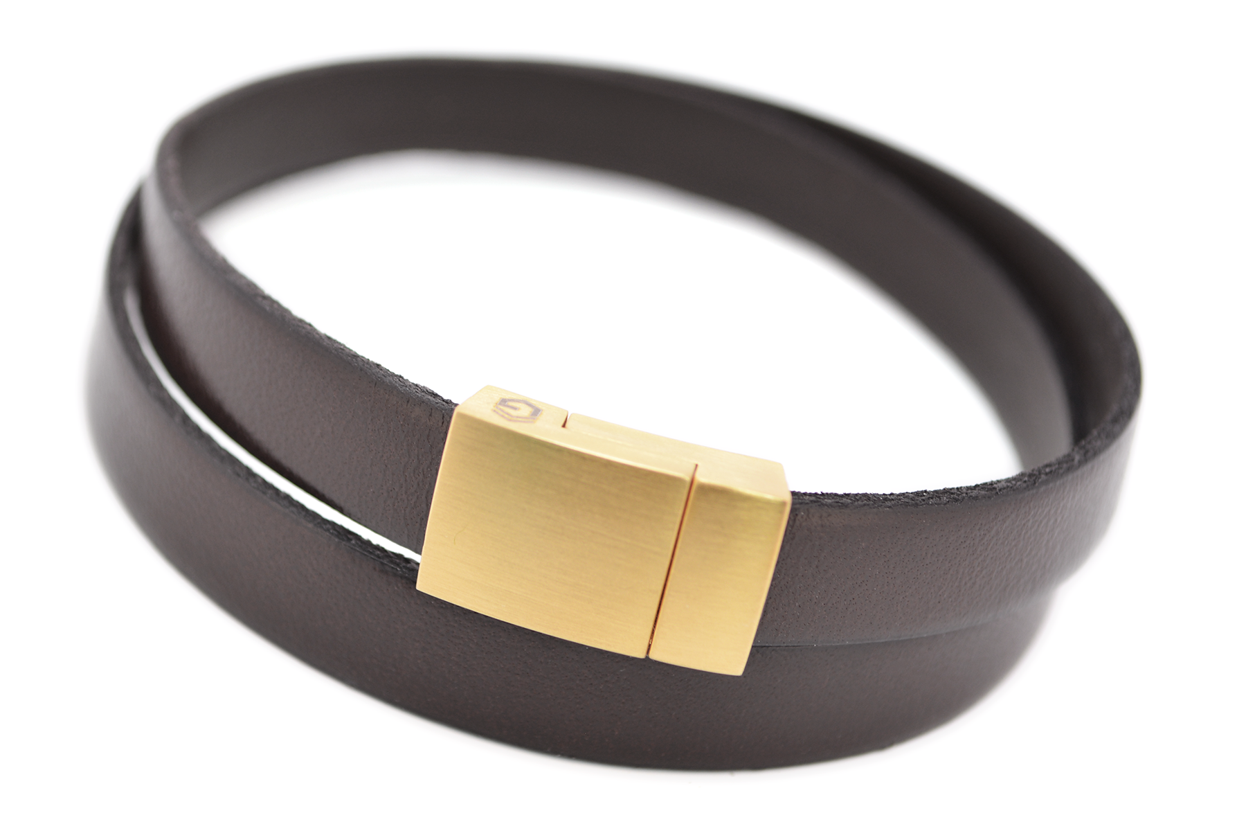 Wickelarmband FLAT | Leder Dunkelbraun