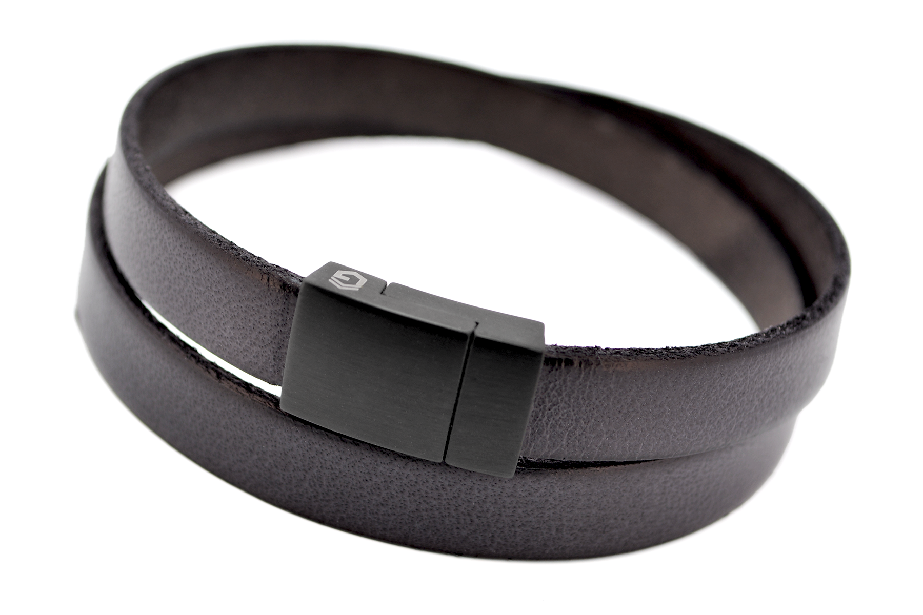 Wickelarmband Flat | Leder Taupe