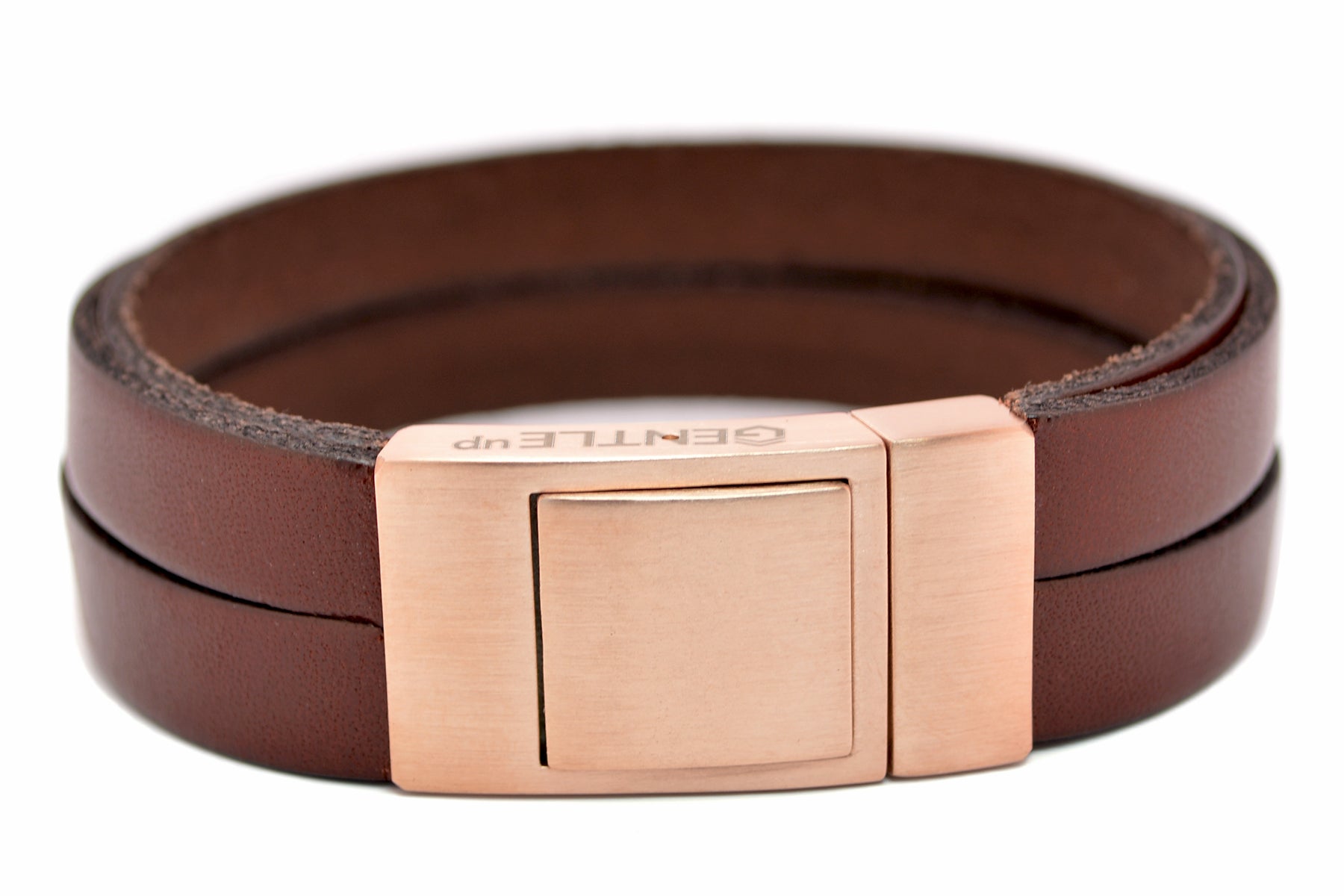 Lederarmband CROSS | Rotbraun