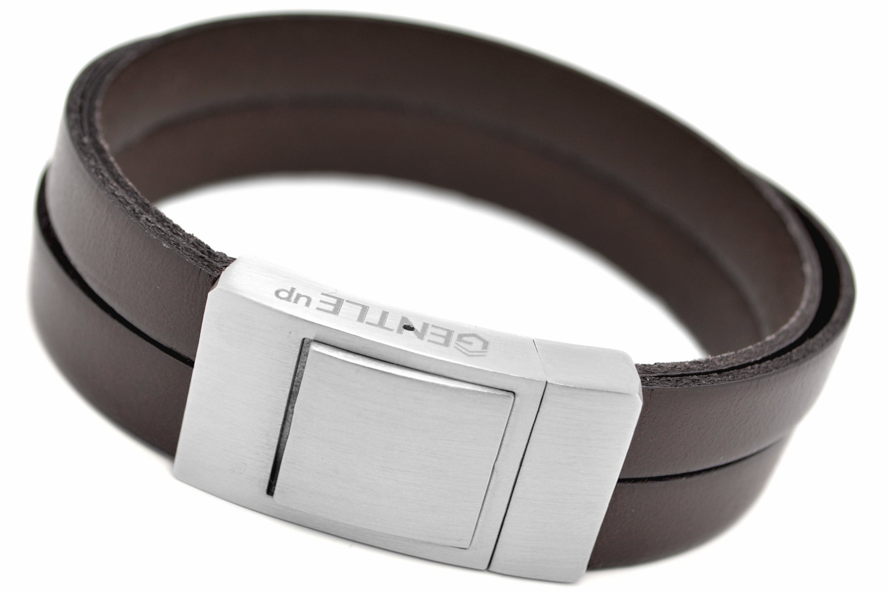 Lederarmband CROSS | Dunkelbraun