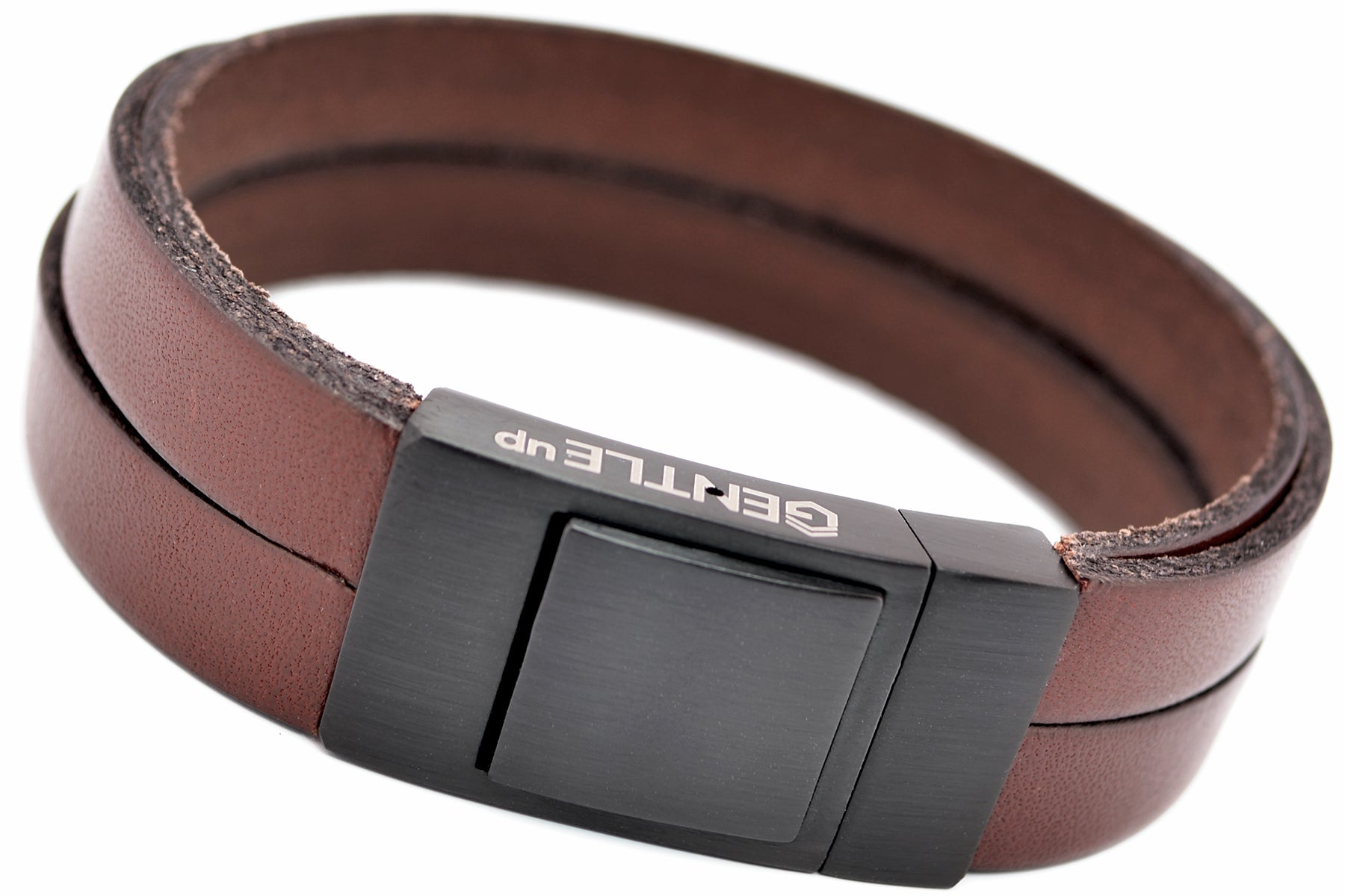 Lederarmband CROSS | Rotbraun