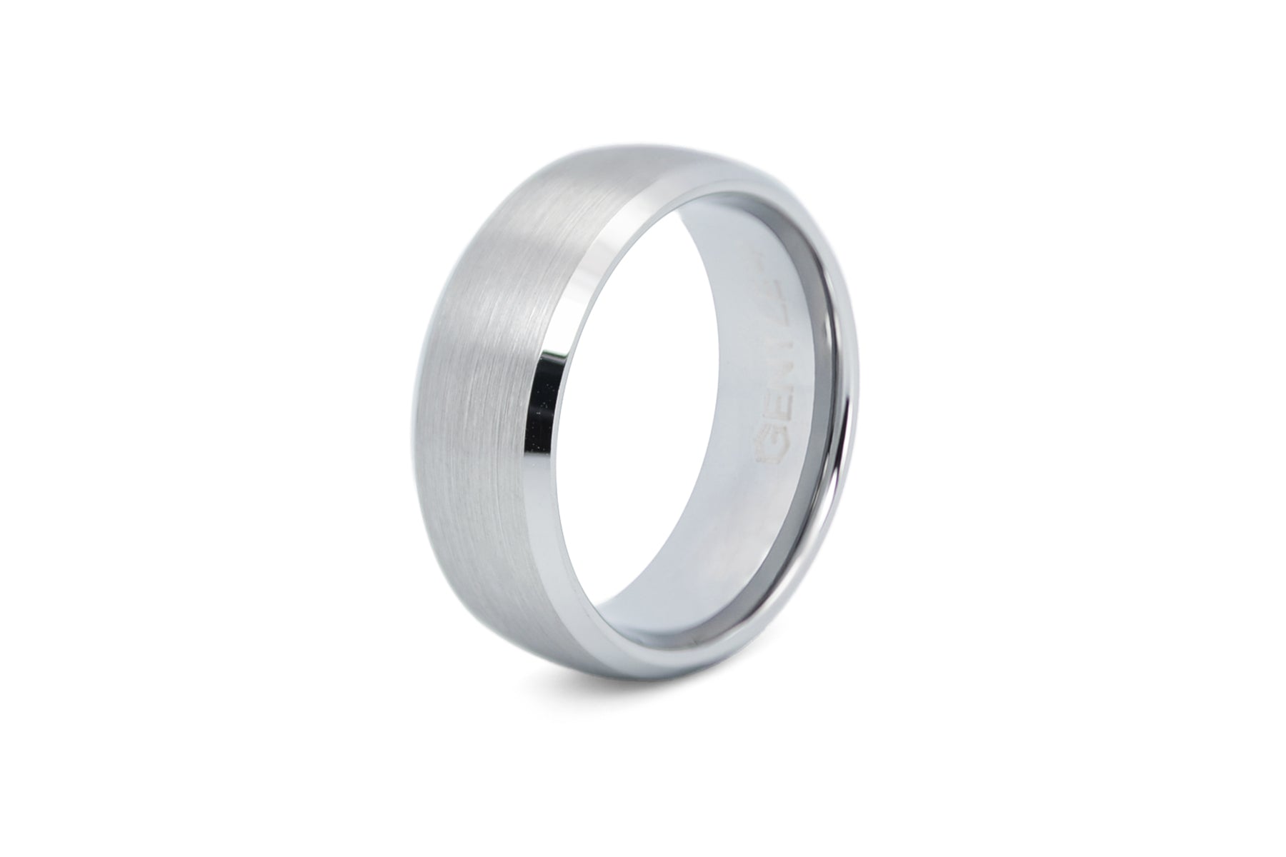 Herrenring gebürstet Silber