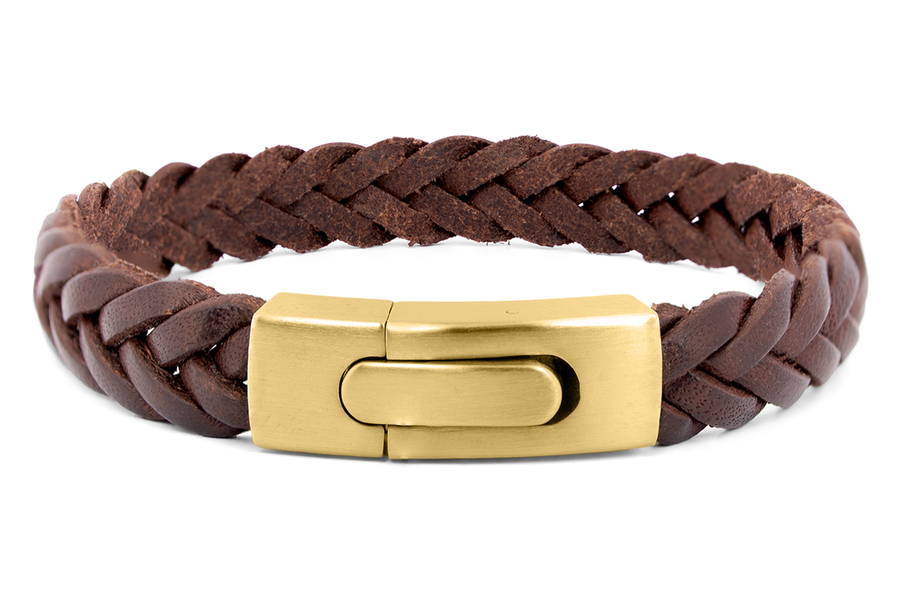 Geflochtenes Herren Lederarmband flach – Handgefertigt & hochwertig | Gentle Up
