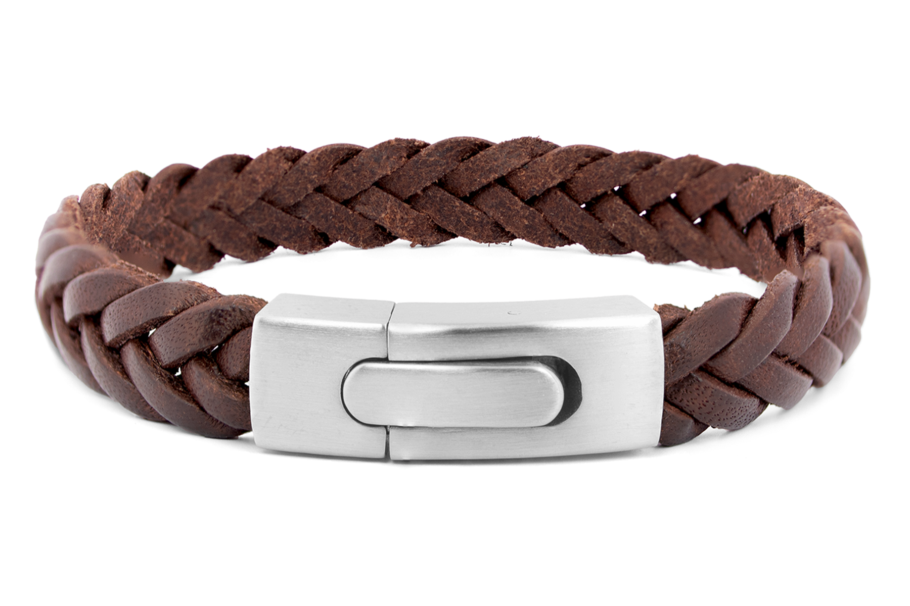 Edles Lederarmband flach geflochten – Perfekt für jeden Anlass | Gentle Up