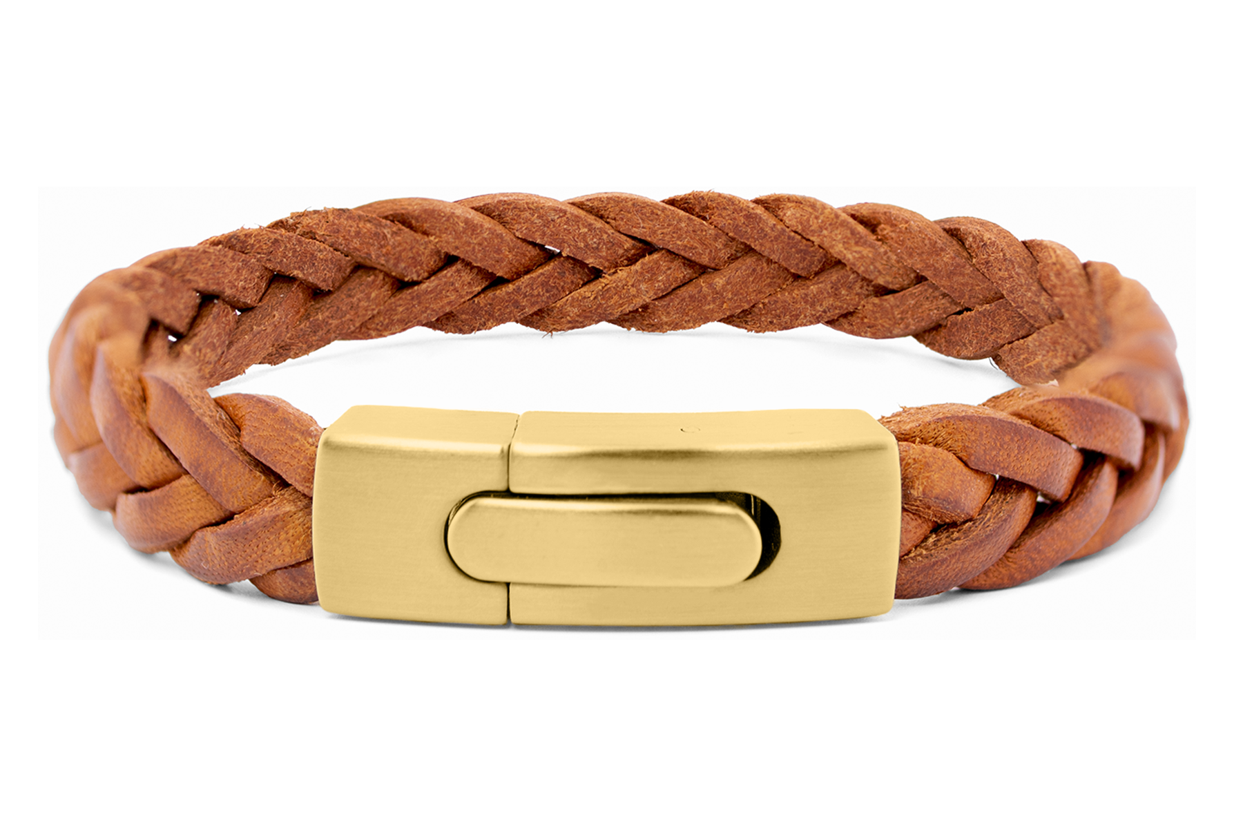 Herrenarmband Leder flach geflochten – Perfekte Geschenkidee | Gentle Up