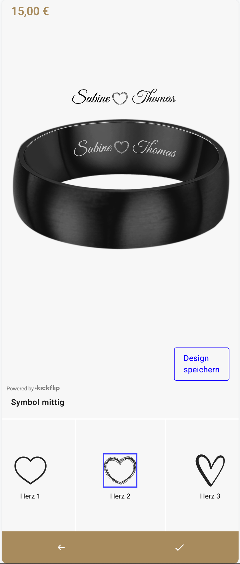 Ringgravur - nachträglich (Ring ist im Angebot nicht enthalten!)