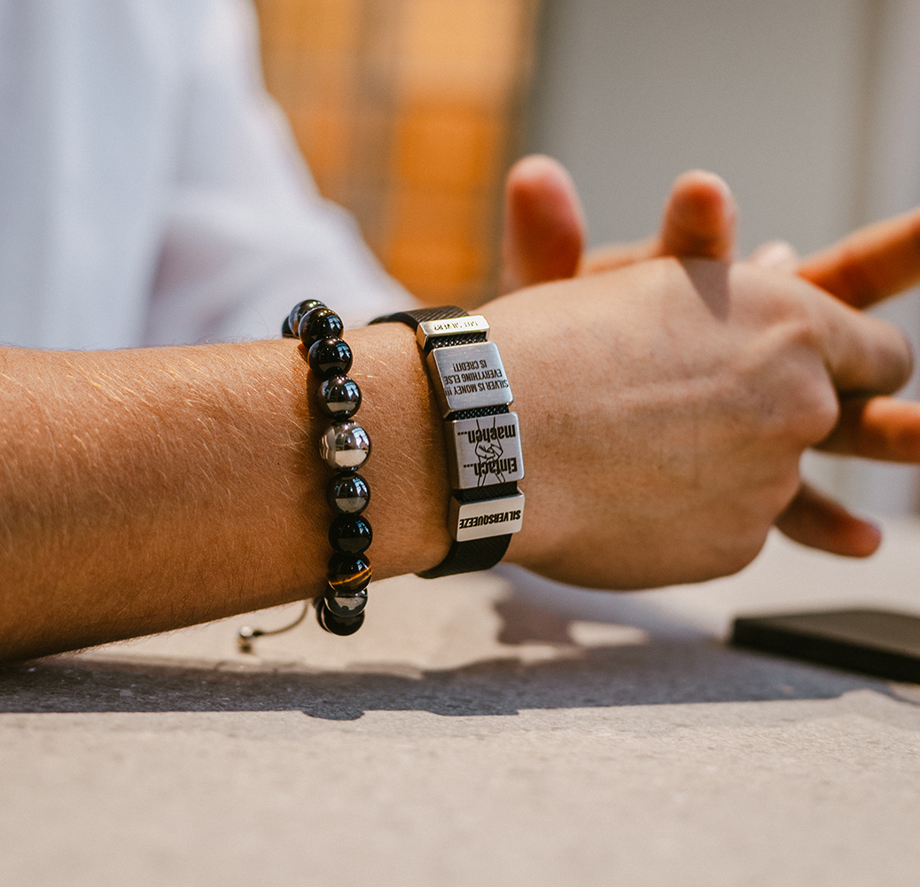 Lederarmband ELEGANT • Schwarz