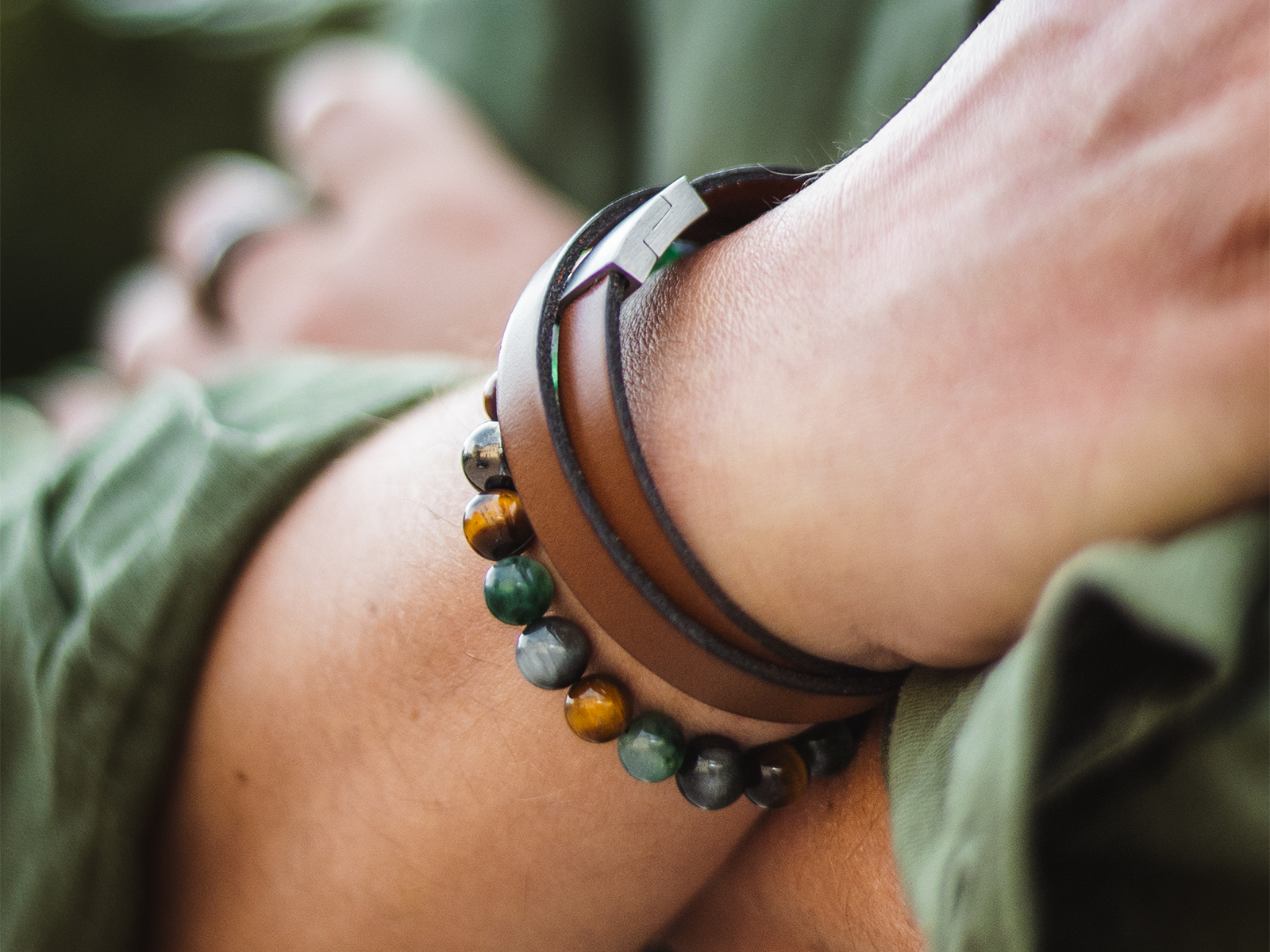 Kugelarmband Classic | JASPIS 8 | Verschluss
