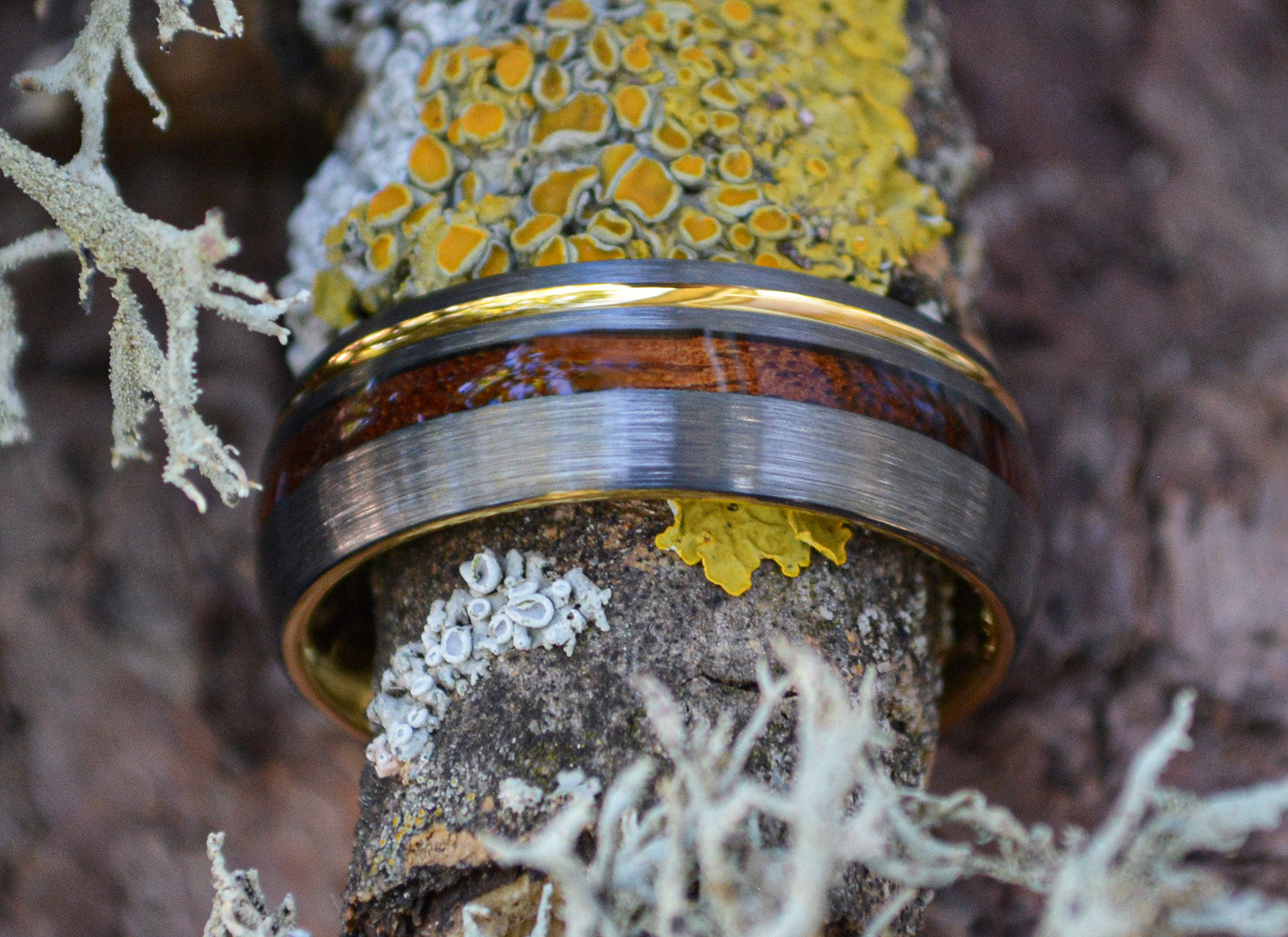 Herrenring KOA • GunMetal - Gold