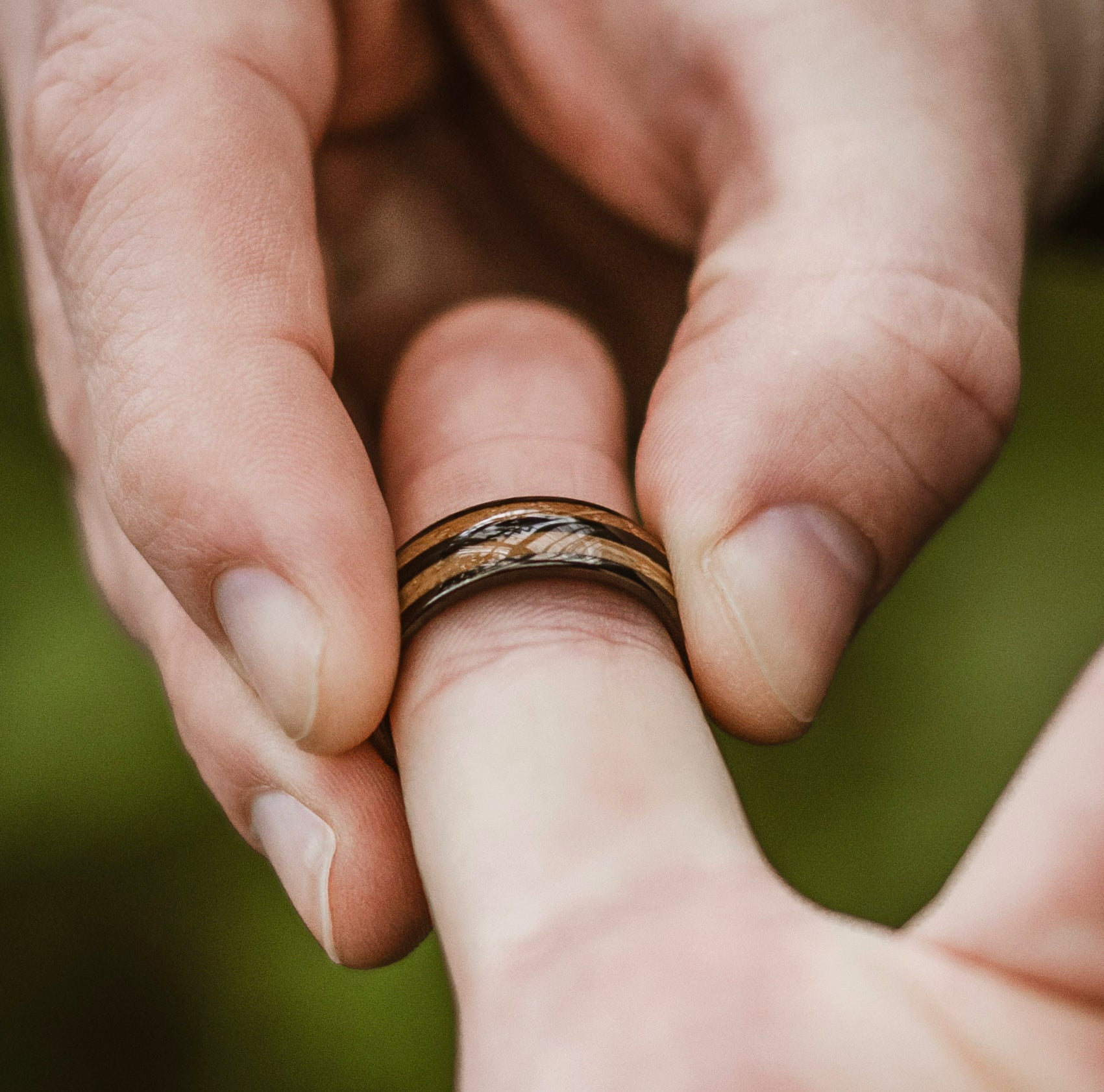 Herrenring Whiskyfass • GunMetal