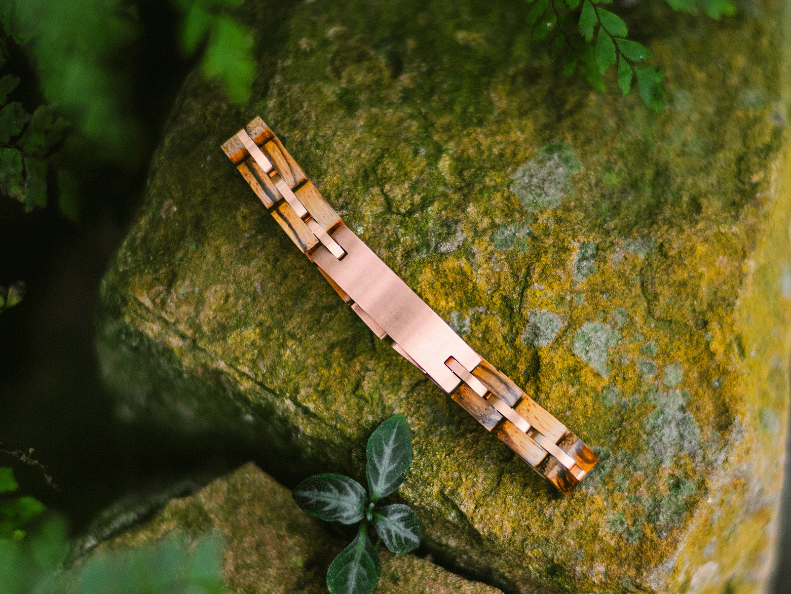 Holzarmband SPORTY II Zebrano | RoséGold