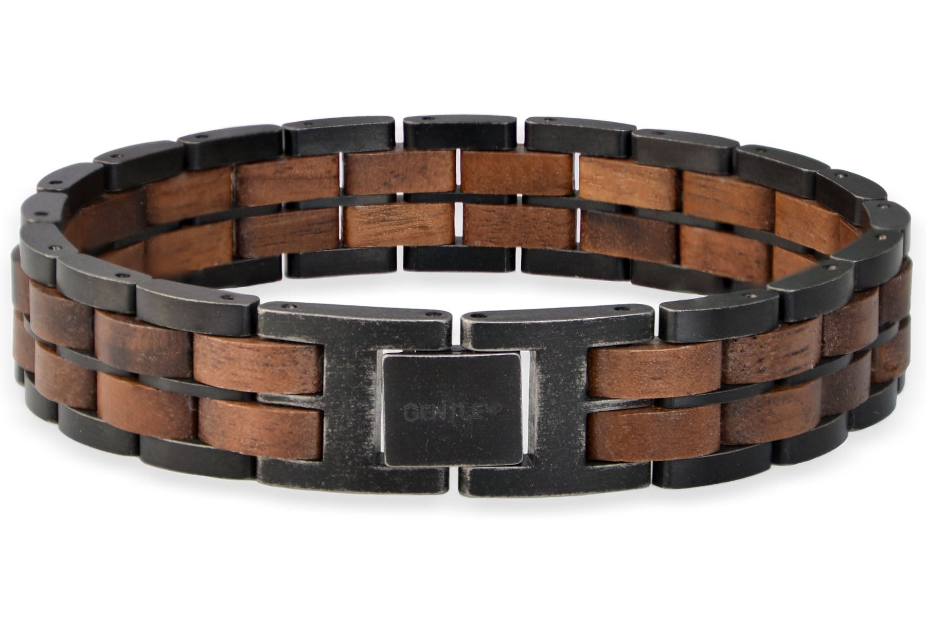 Holzarmband ELEGANT • Walnuss | AntikSchwarz