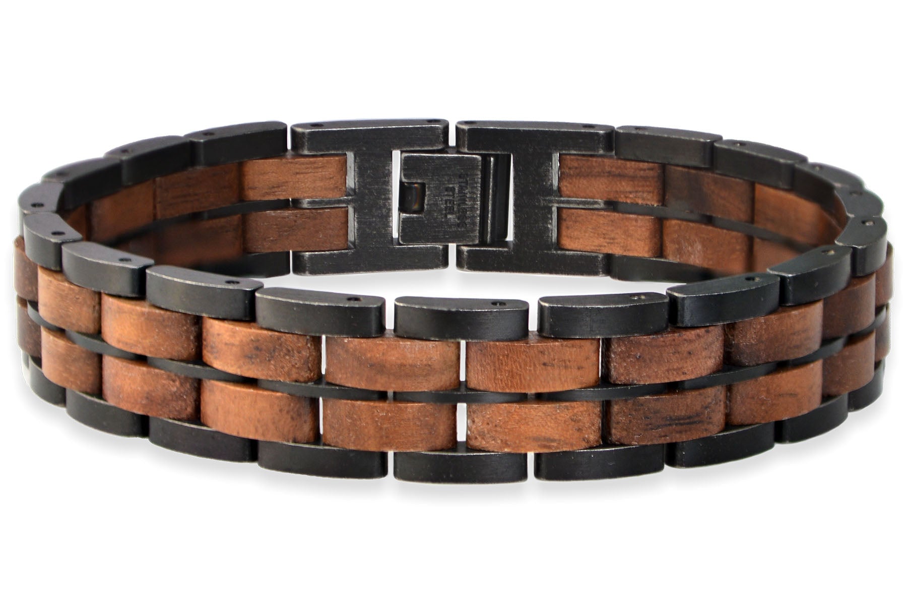 Holzarmband ELEGANT • Walnuss | AntikSchwarz