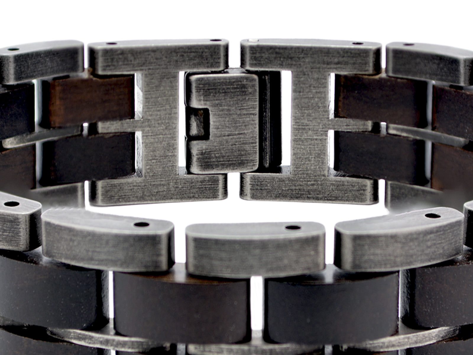 Holzarmband ELEGANT • Sandelholz | AntikSilber