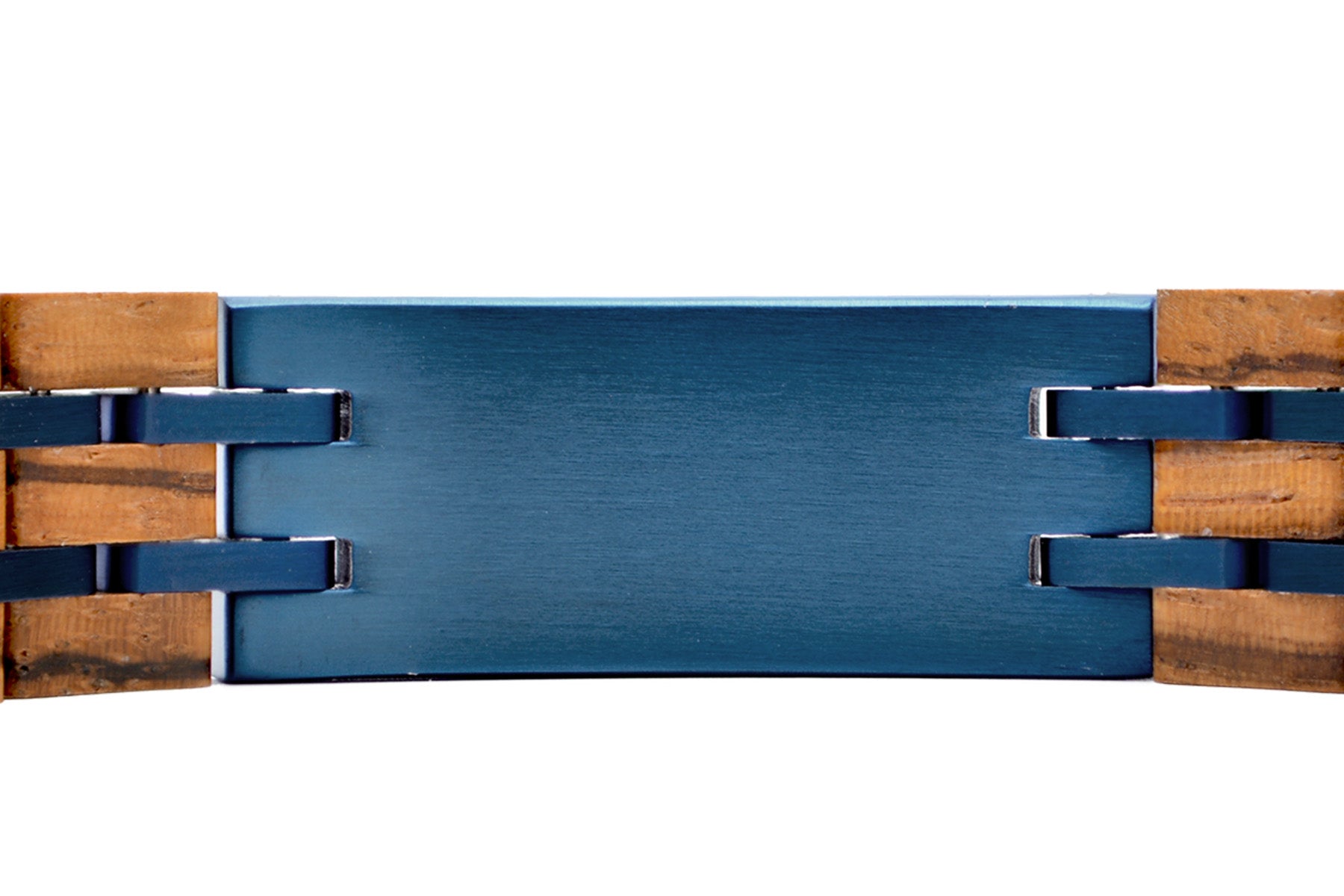 Holzarmband SPORTY breit II • Zebrano | Blau