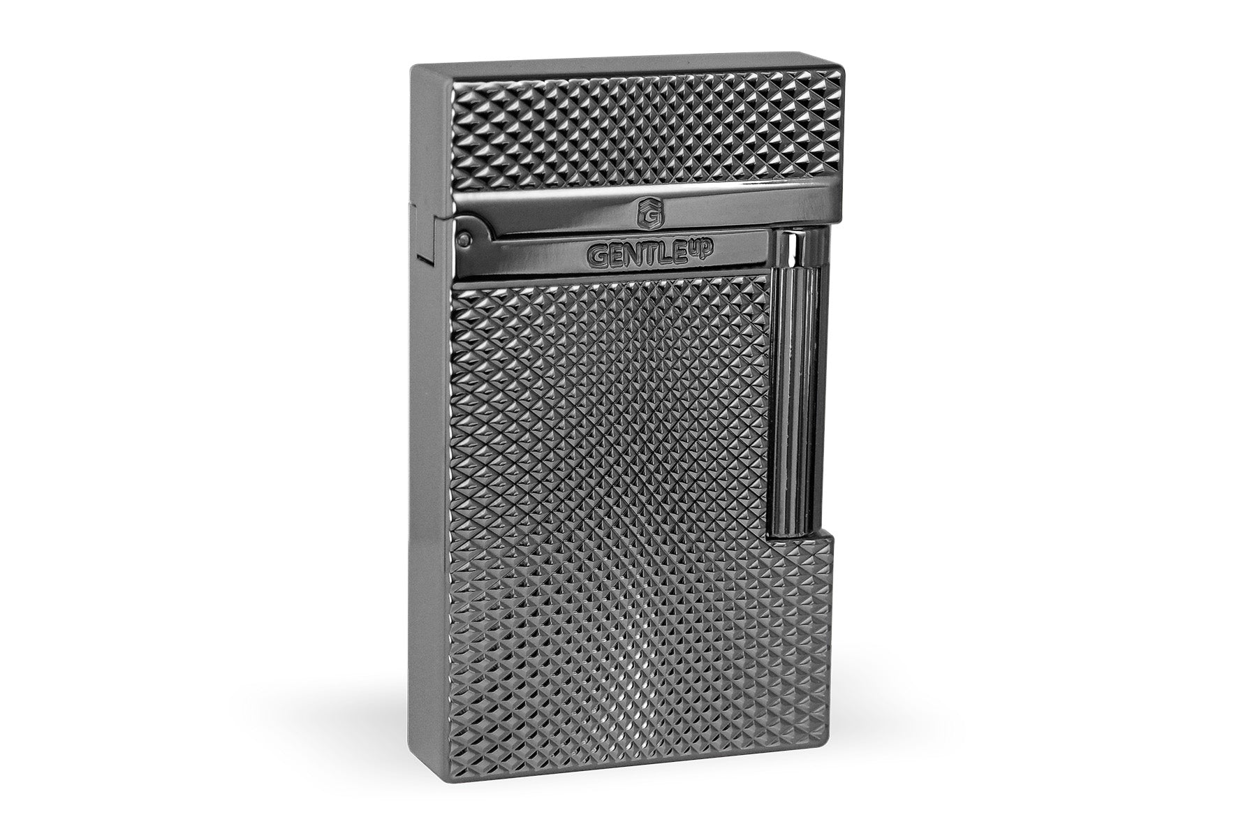 Premium Herren Gas Feuerzeug Schwarz Grau