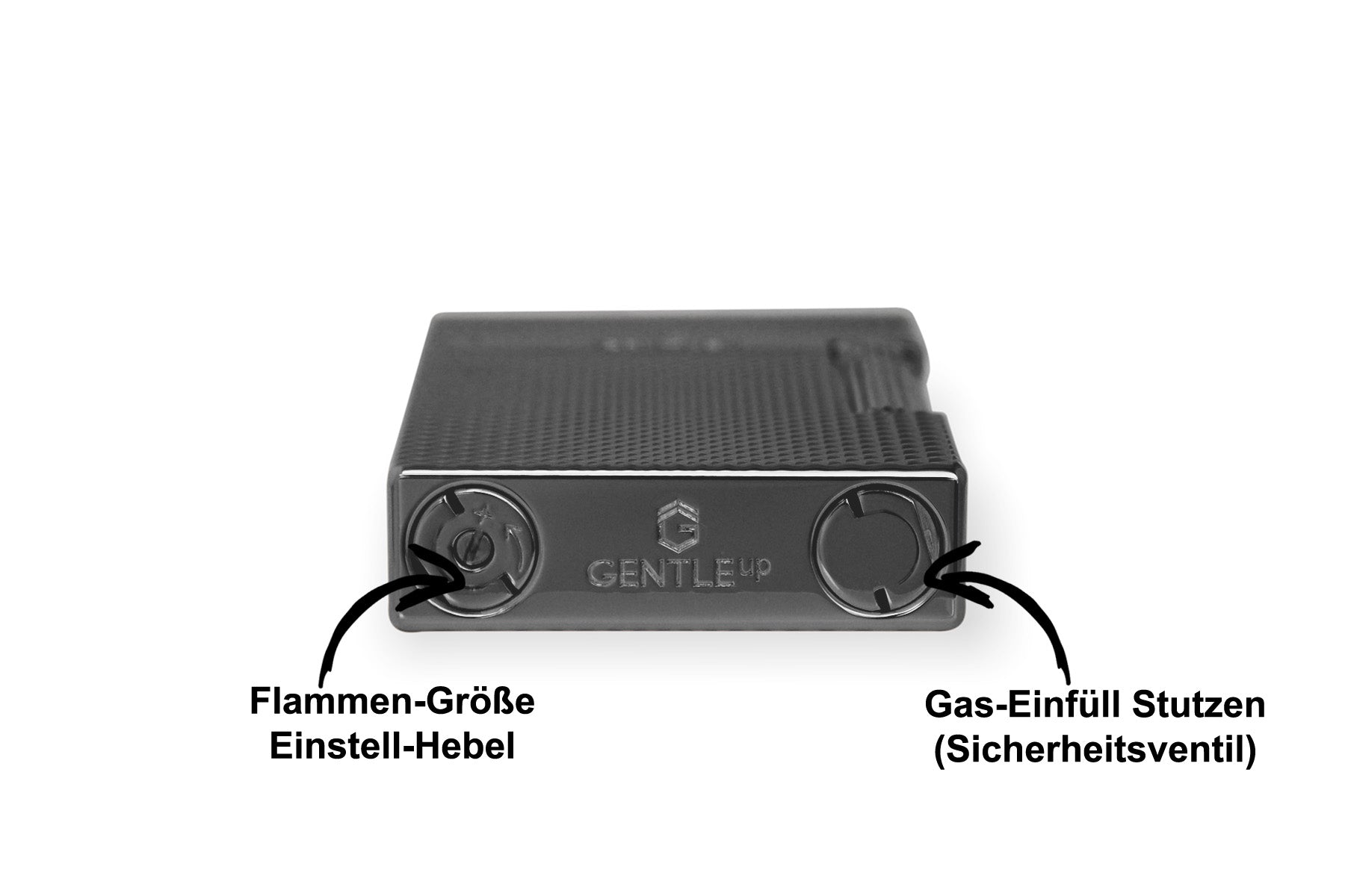 Feuerzeug LUX Viper | GunMetal - Schwarz