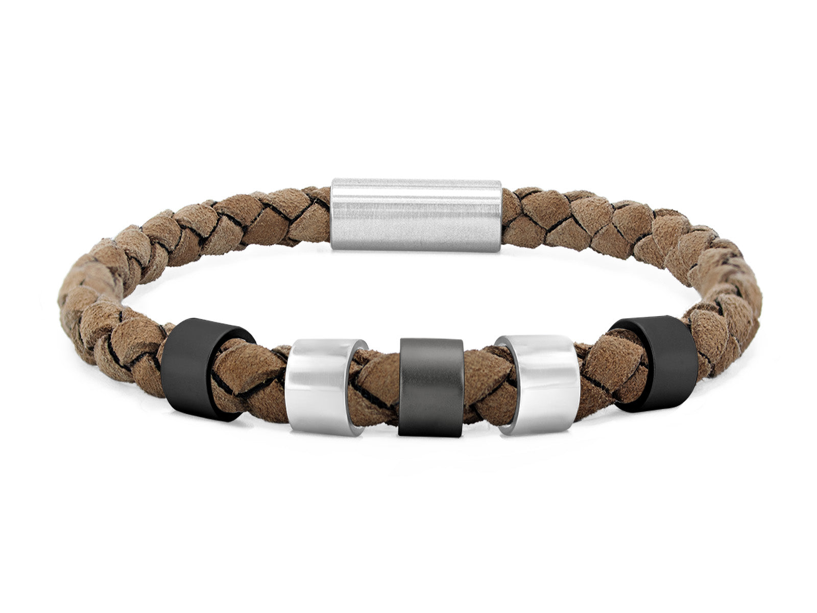 Herrenarmband VELOURS geflochten • Beige