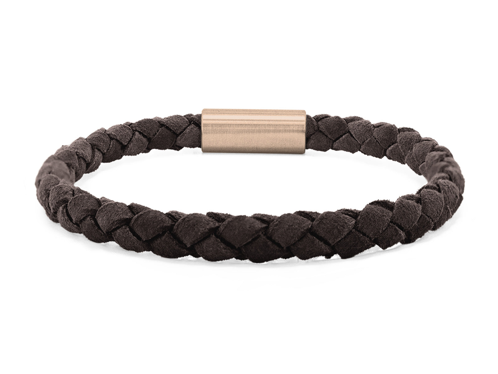 Herrenarmband VELOURS geflochten • Dunkelbraun