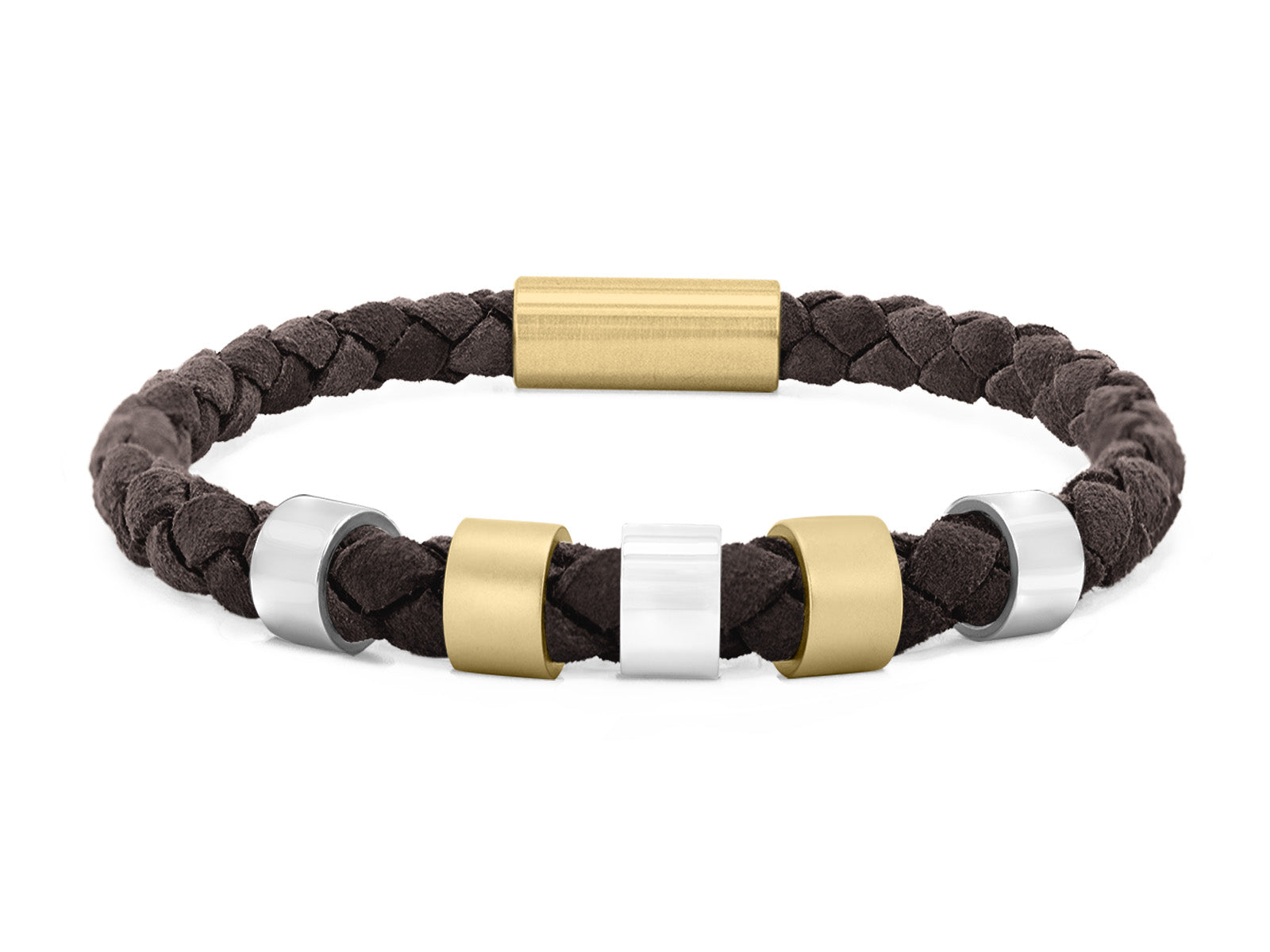 Herrenarmband VELOURS geflochten • Dunkelbraun