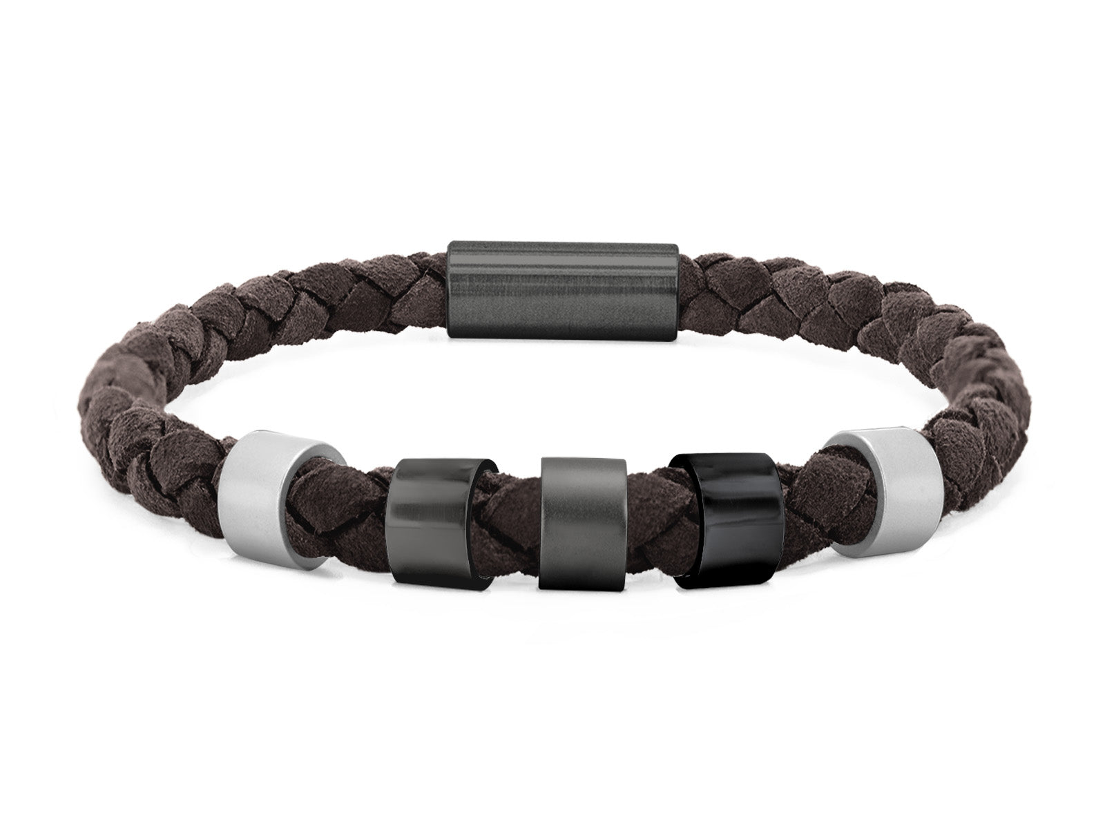 Herrenarmband VELOURS geflochten • Dunkelbraun