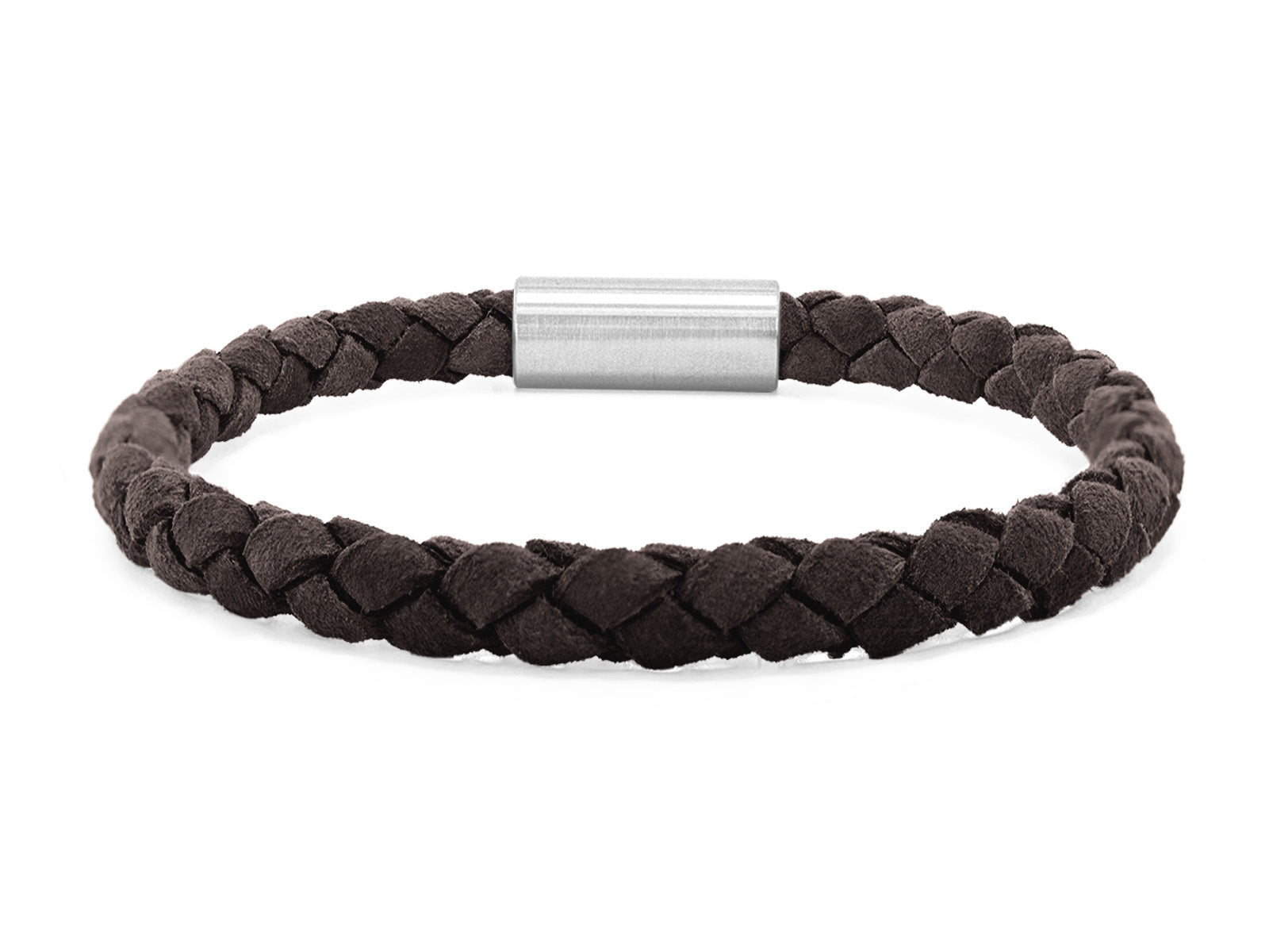 Herrenarmband VELOURS geflochten • Dunkelbraun