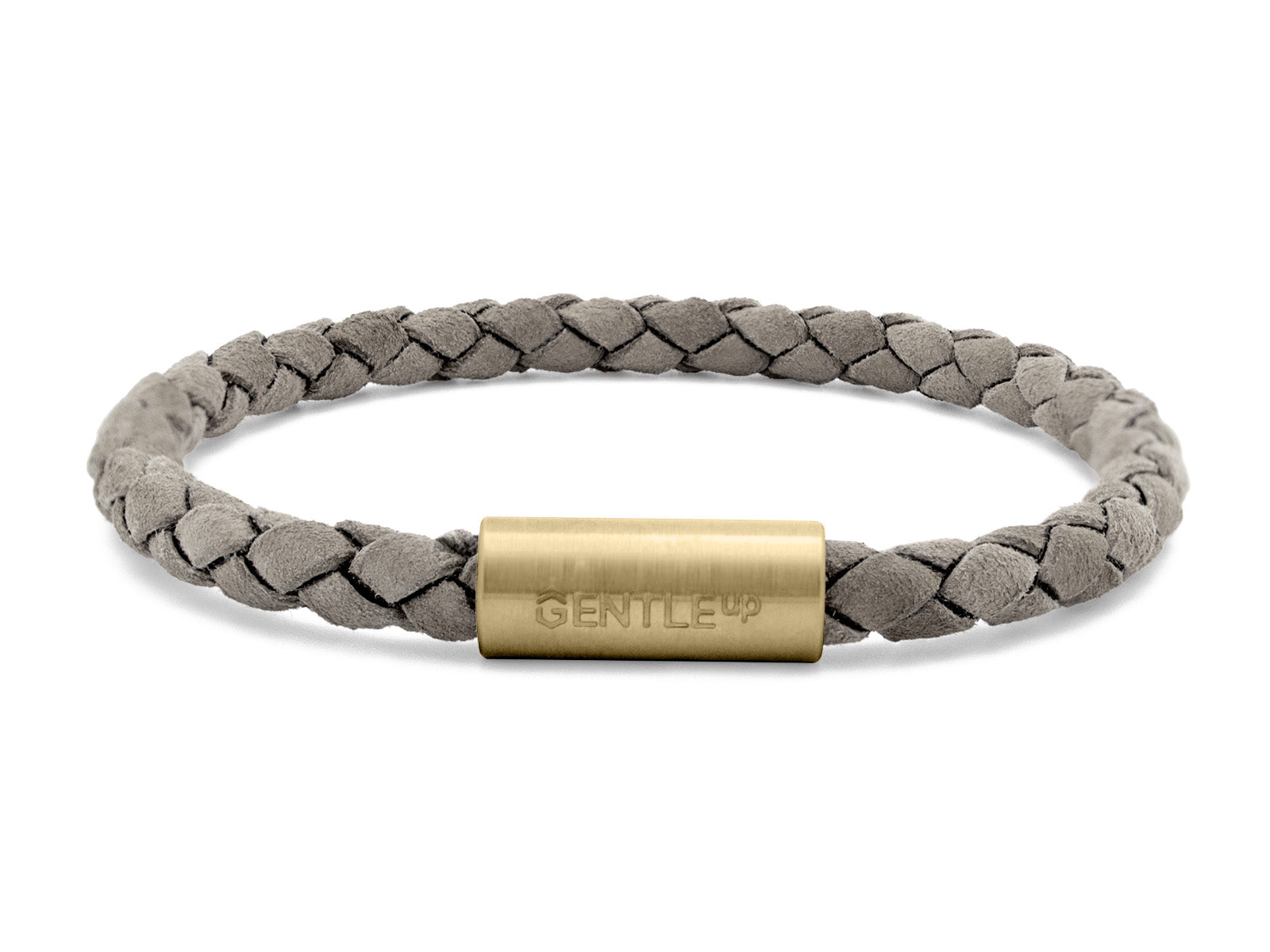 Herrenarmband VELOURS geflochten • Grau