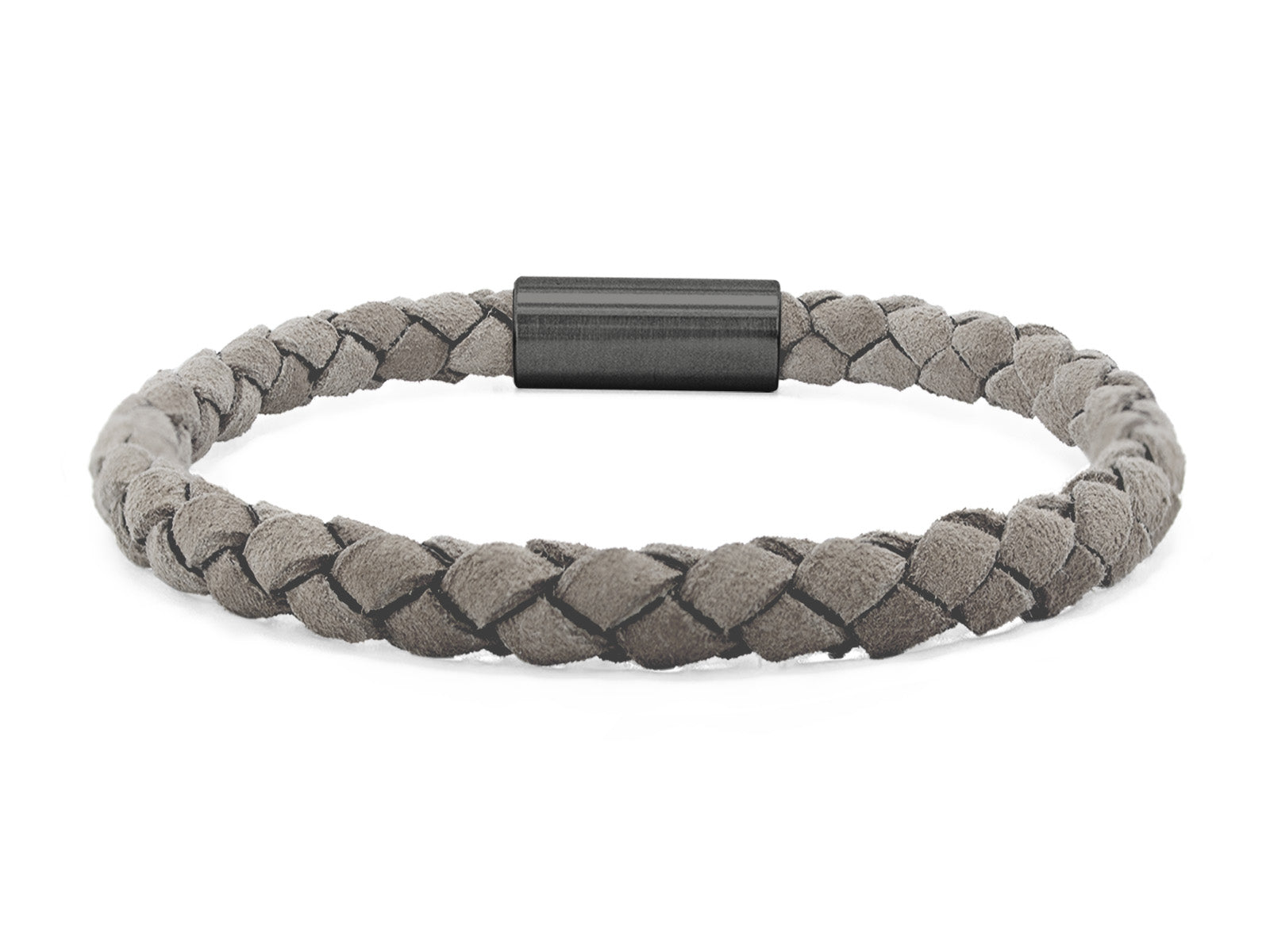Herrenarmband VELOURS geflochten • Grau