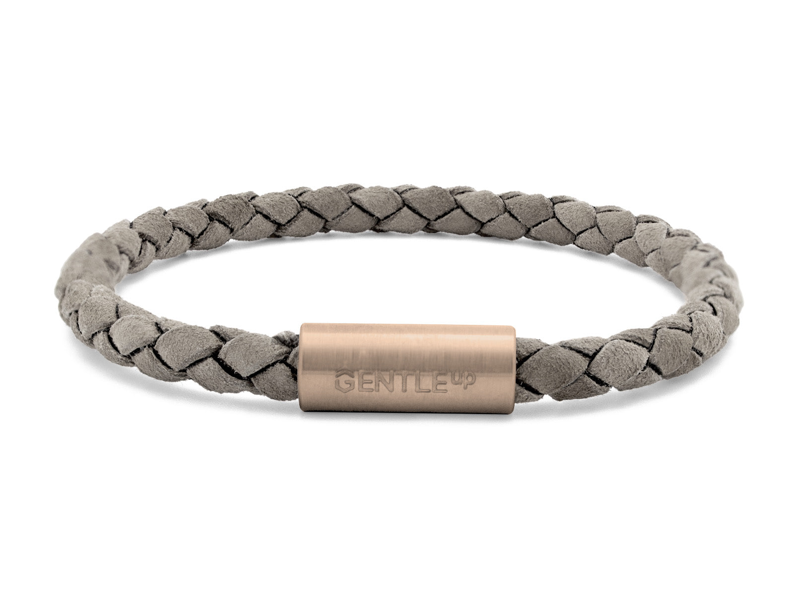 Herrenarmband VELOURS geflochten • Grau