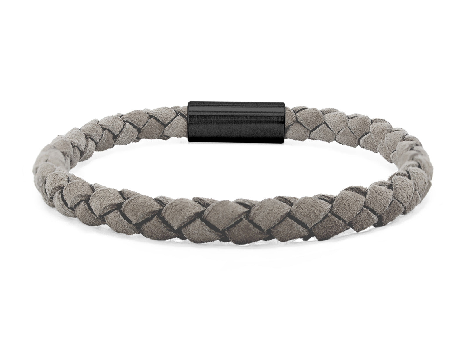 Herrenarmband VELOURS geflochten • Grau