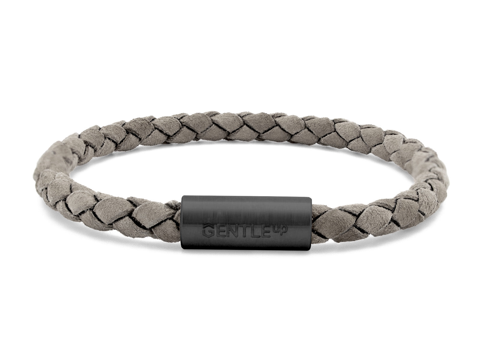 Herrenarmband VELOURS geflochten • Grau